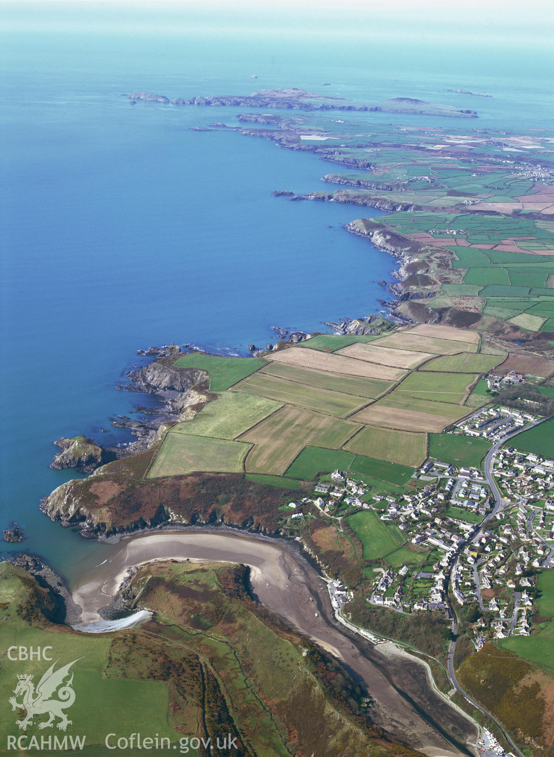 RCAHMW colour oblique aerial photograph of Solva, taken by Toby Driver 2002