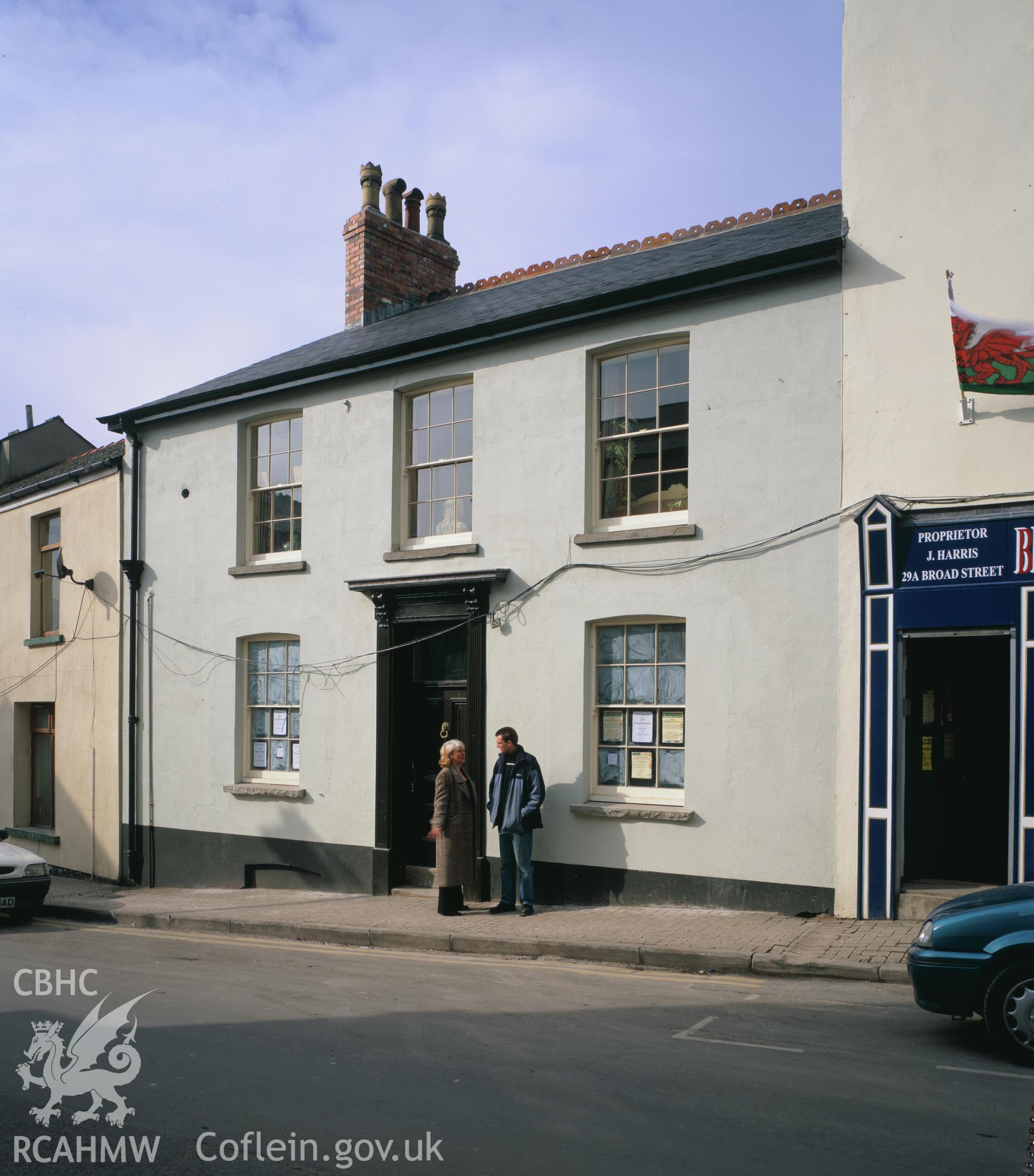 RCAHMW colour transparency showing exterior view of the Forge and Hammer Public House, Broad Street, Blaenavon.