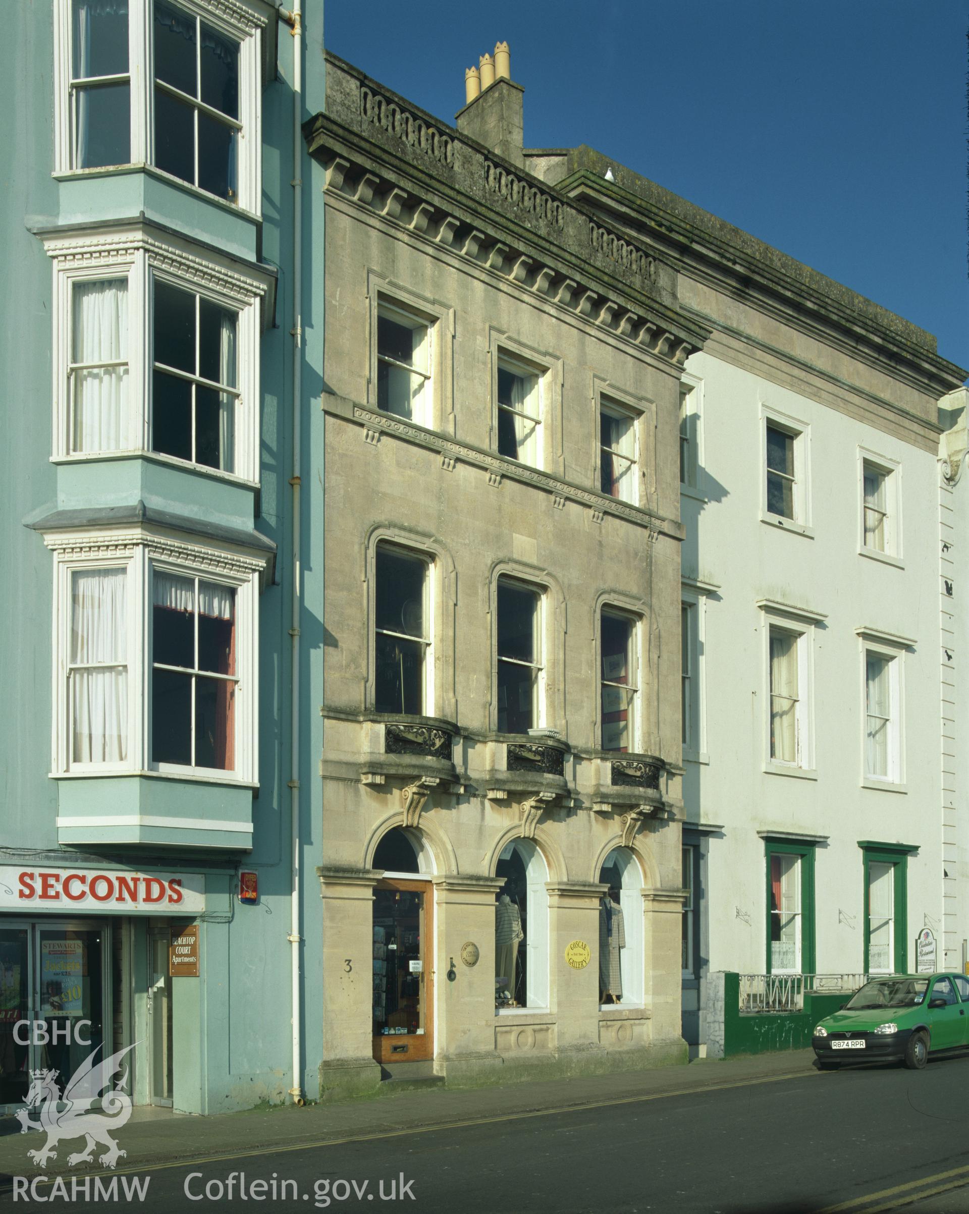 RCAHMW colour transparency showing an exterior view of Prize House, Tenby.