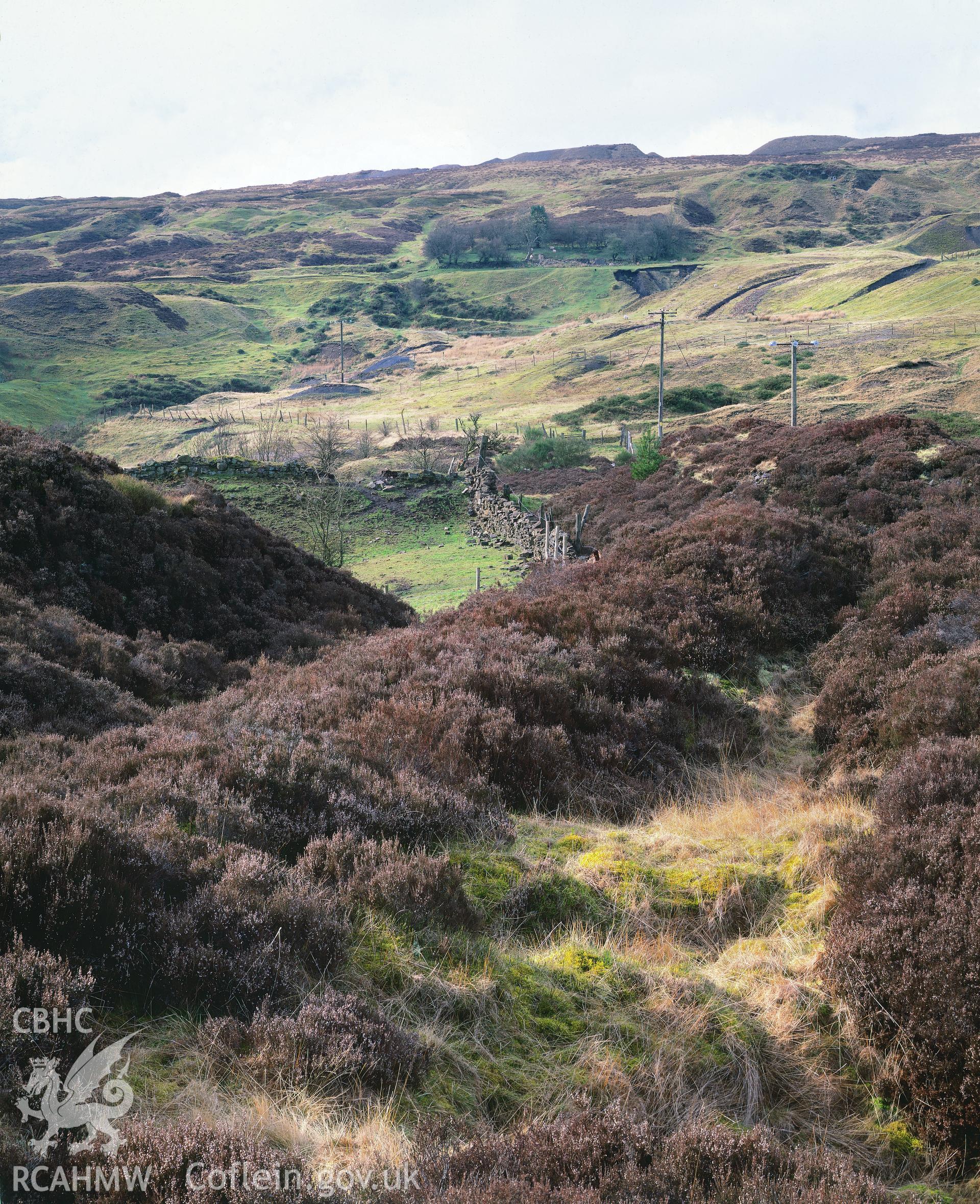 RCAHMW colour transparency showing patching and scouring at Blaenavon