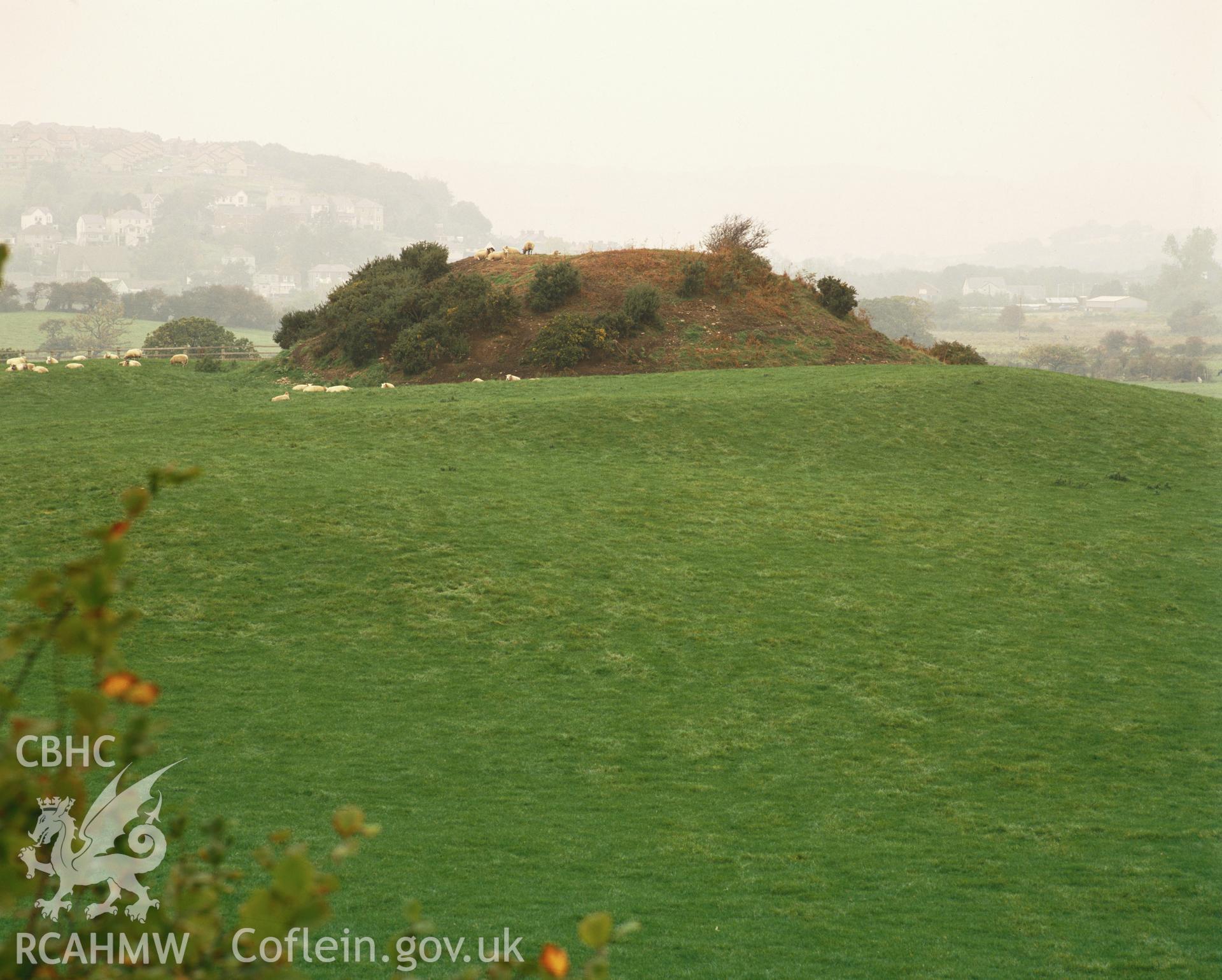 RCAHMW colour transparency showing view of Talybont Castle, taken by Iain Wright, c.1991