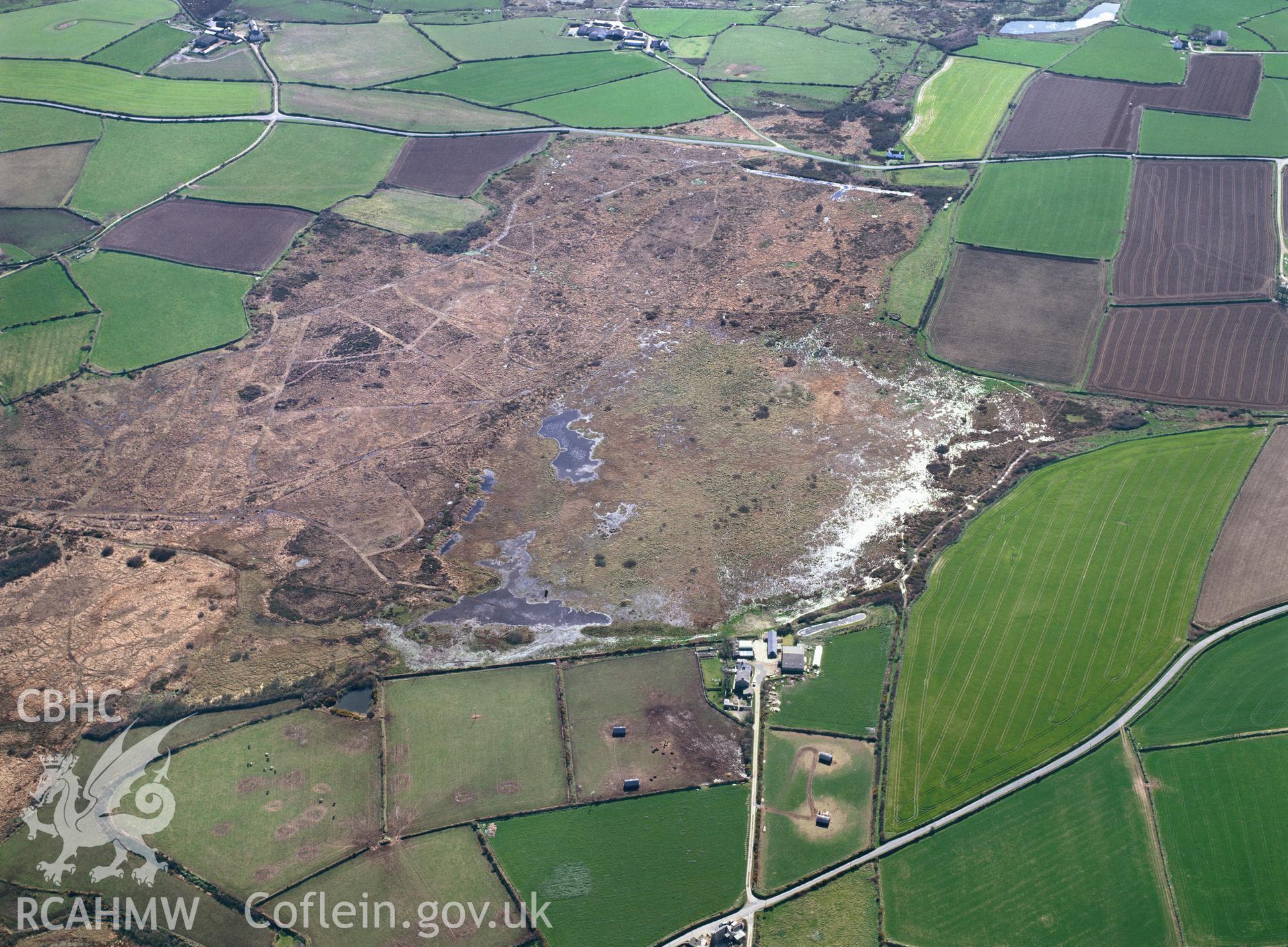 RCAHMW colour oblique aerial photograph of Craig y Cwm Quarry, taken by Toby Driver 2002