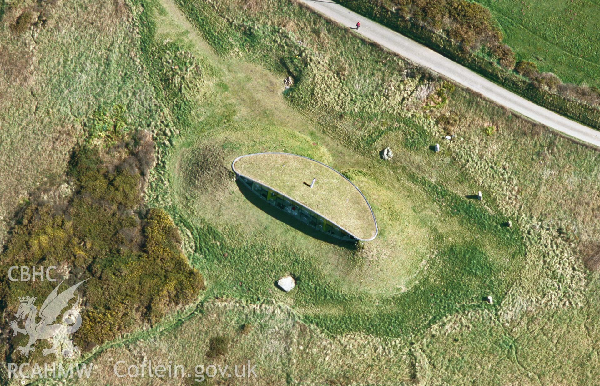 RCAHMW colour slide oblique aerial photograph of Malator, Druidston Haven, The Havens, taken by T.G. Driver 2002