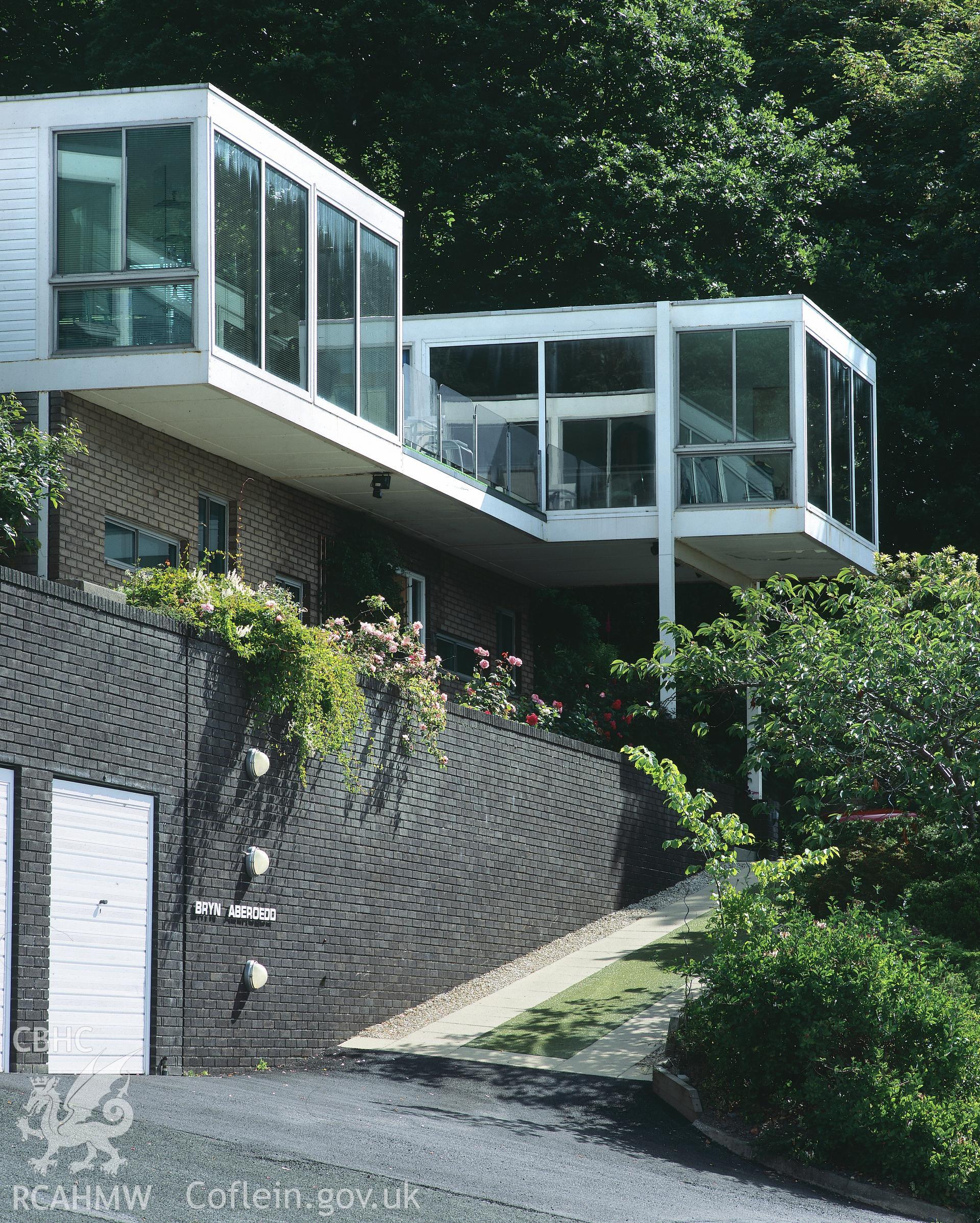 RCAHMW colour transparency showing an exterior view of Aberoedd, Cae Melyn, Aberystwyth.