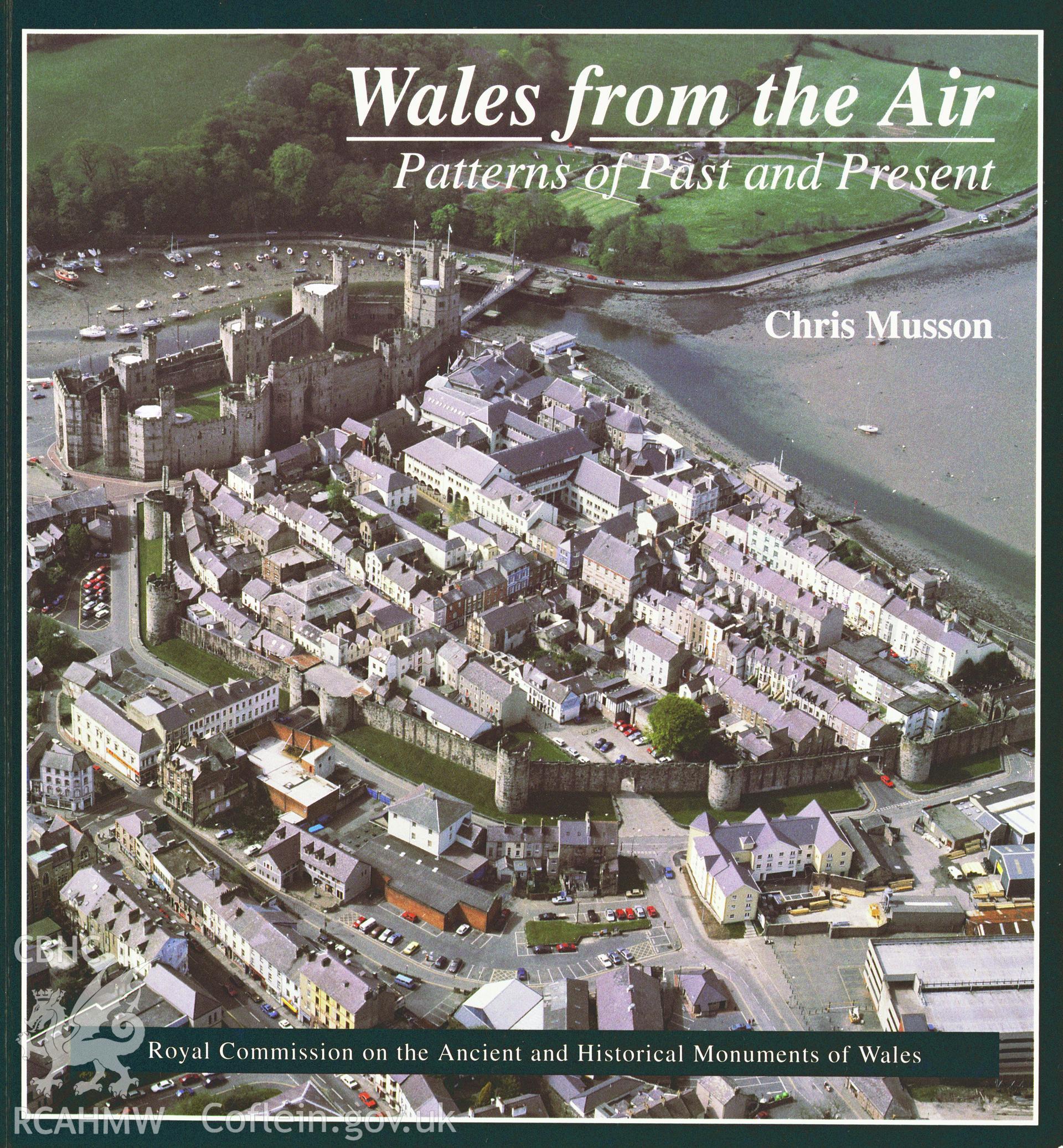 Colour transparency of the cover of the RCAHMW Publication of Wales from the Air, Patterns of Past and Present by Chris Musson.