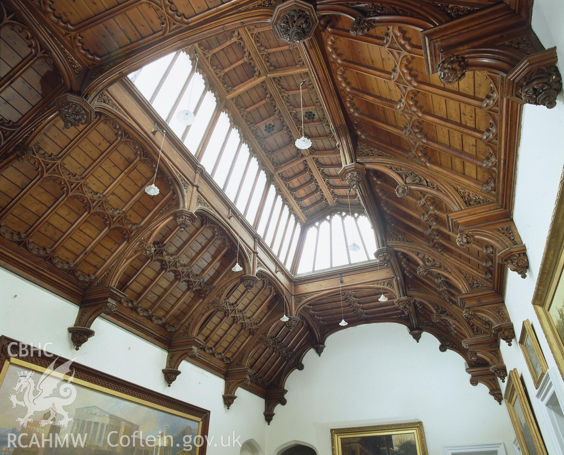 RCAHMW colour transparency showing interior view of Stradey Castle, Llanelli.