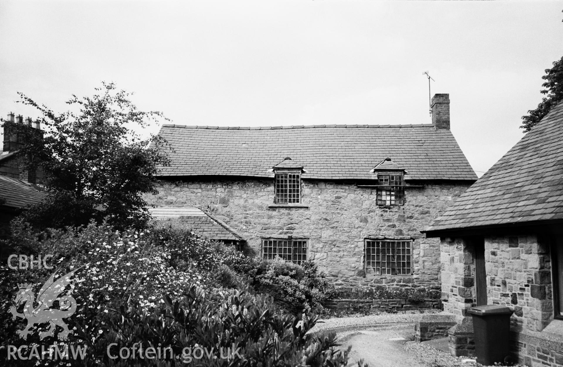 S elevation of schoolroom and master's house with porch wing to left, NA/DE/95/11.
