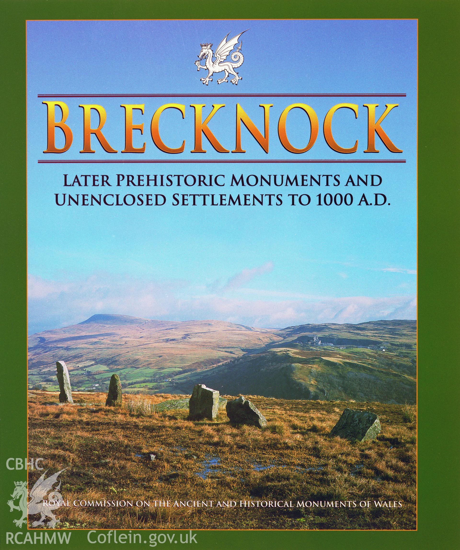 Colour transparency of the cover of the RCAHMW publication, Brecknock, Later Prehistoric Monuments and Enclosed Settlements to 1000 A.D.