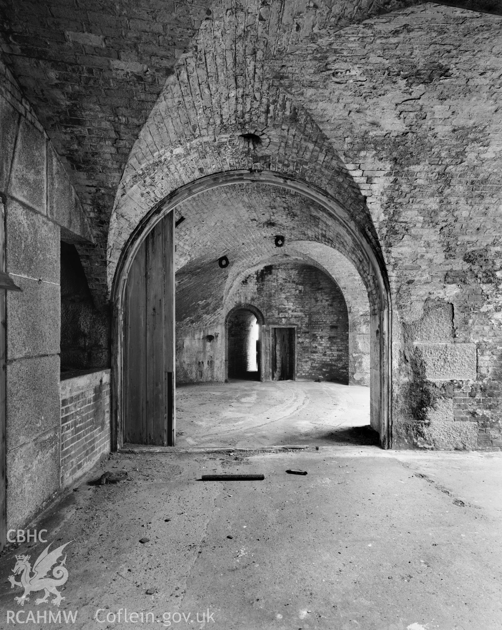 Looking SE along the N lower casemate