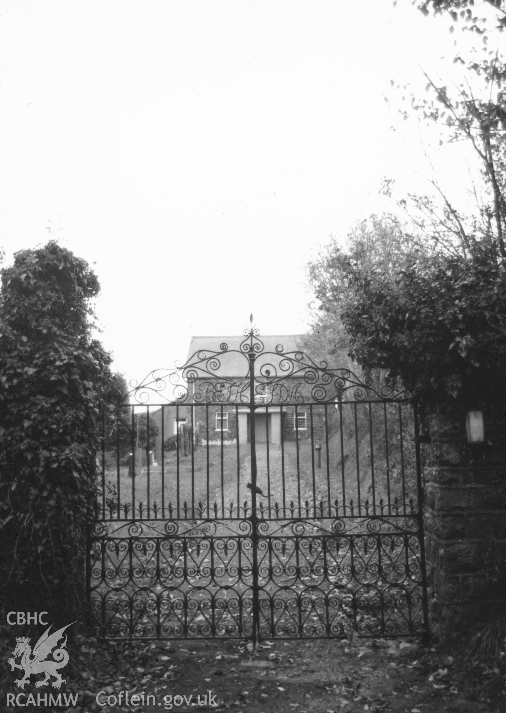 Digital copy of a black and white photograph showing general view of South Dairy Baptist Chapel,  Narberth,taken by Robert Scourfield, c.1996.