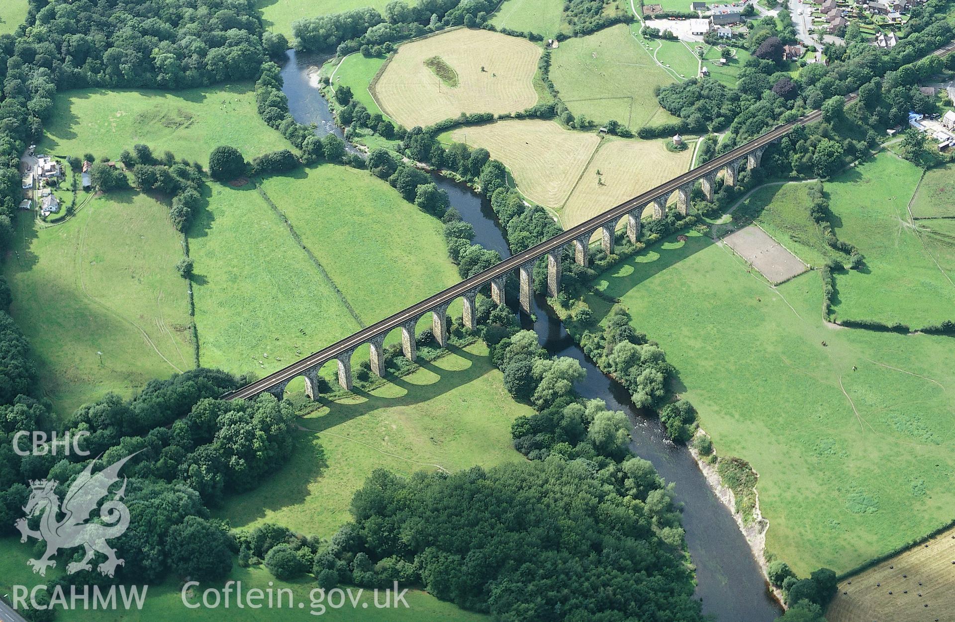 RCAHMW colour oblique aerial photograph of Cefn Bychan Viaduct taken on 30/07/2004 by Toby Driver