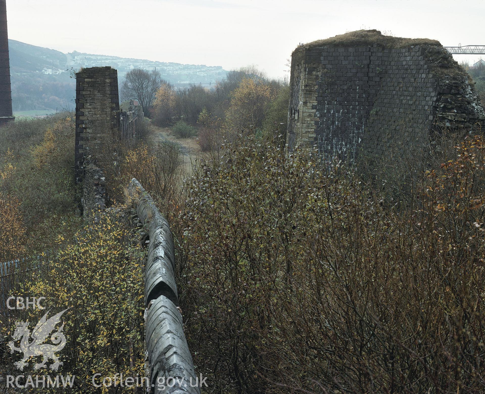 RCAHMW colour transparency of bridge abutments over Swansea canal at Morfa and Hay.