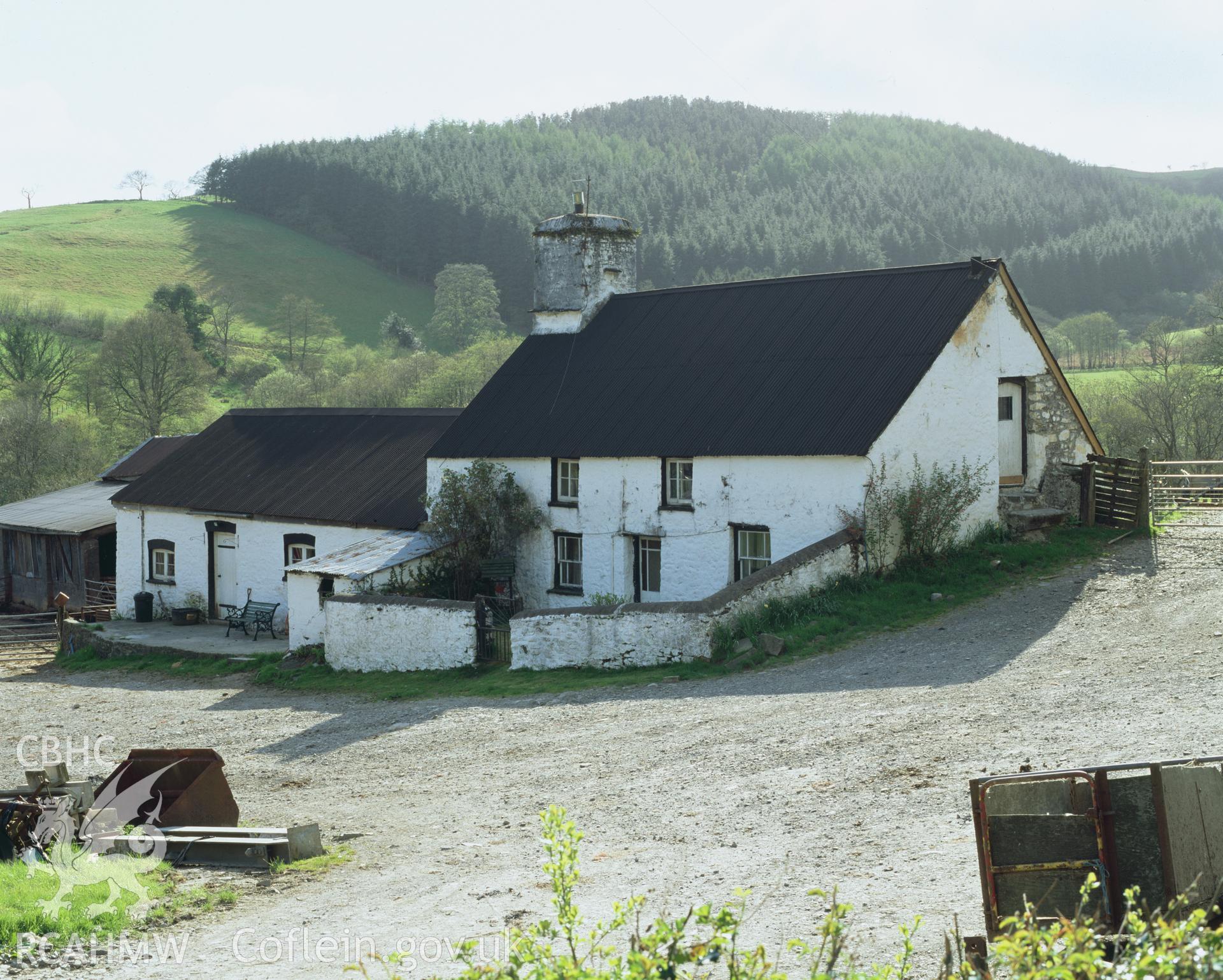 Colour transparency showing exterior view of Cwm-Eilath, Llansadwrn, produced by Iain Wright, June 2004.