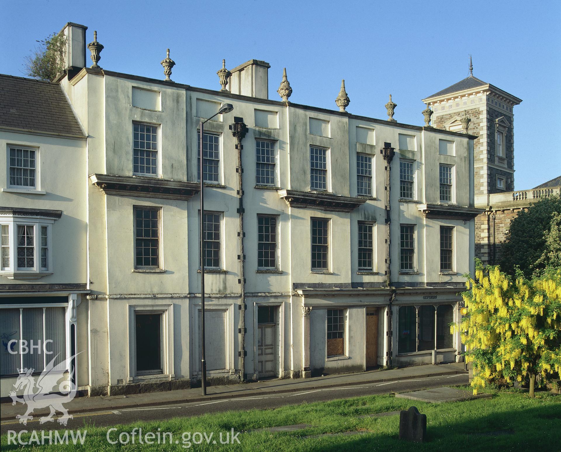 RCAHMW colour transparency showing exterior view of Llanelli House, Llanelli