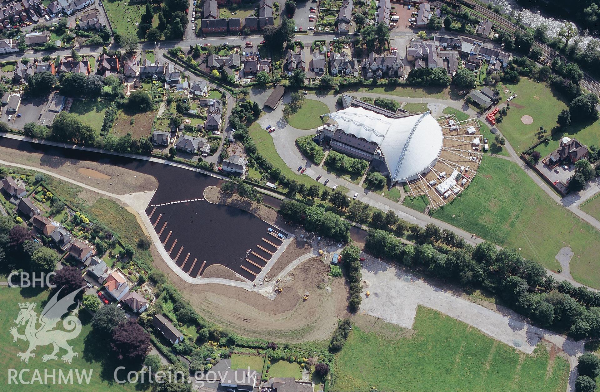 RCAHMW colour oblique aerial photograph of the Royal International Pavilion, Llangollen taken on 30/07/2004 by Toby Driver