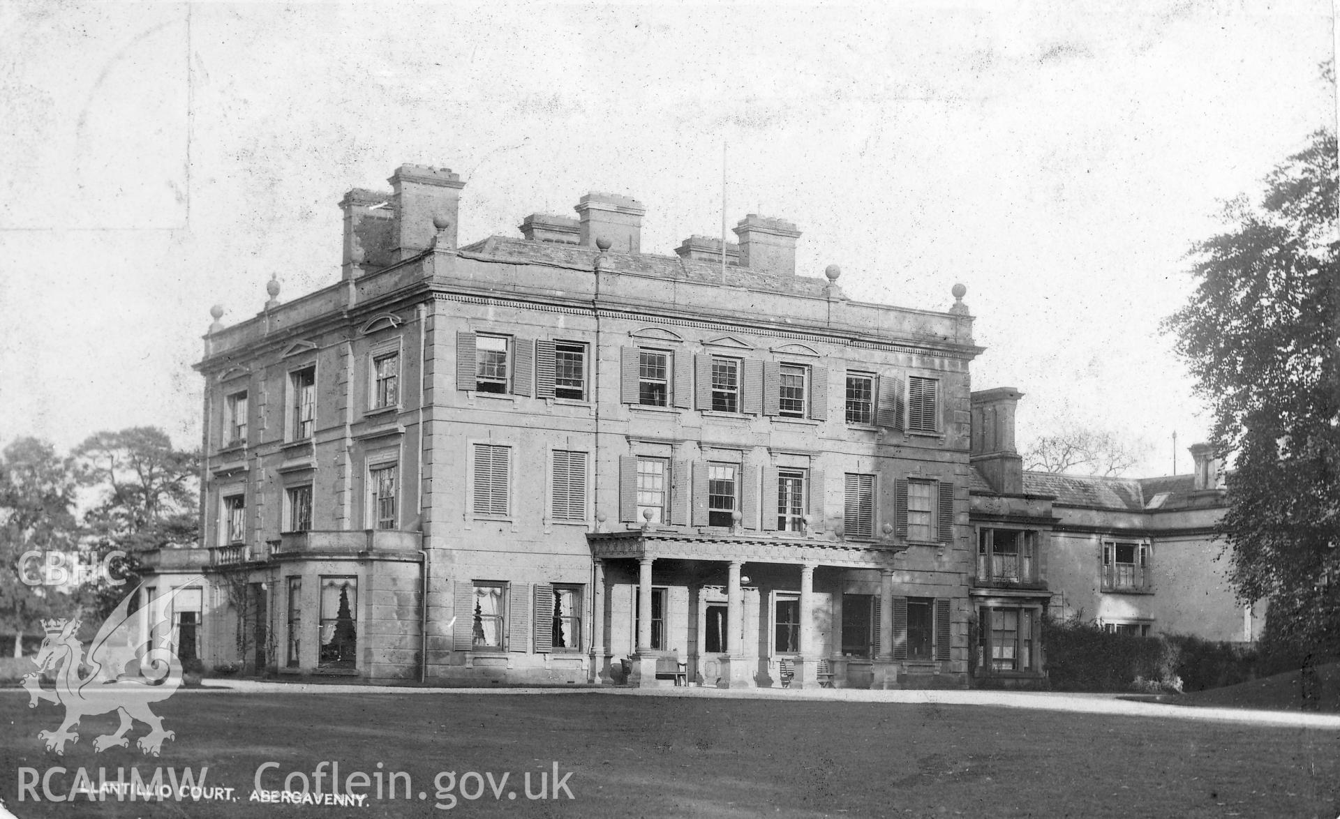 General view of Llantilio Court, copied from an album of early photographs loaned by Mrs Joanna Graham, via Thomas Lloyd..