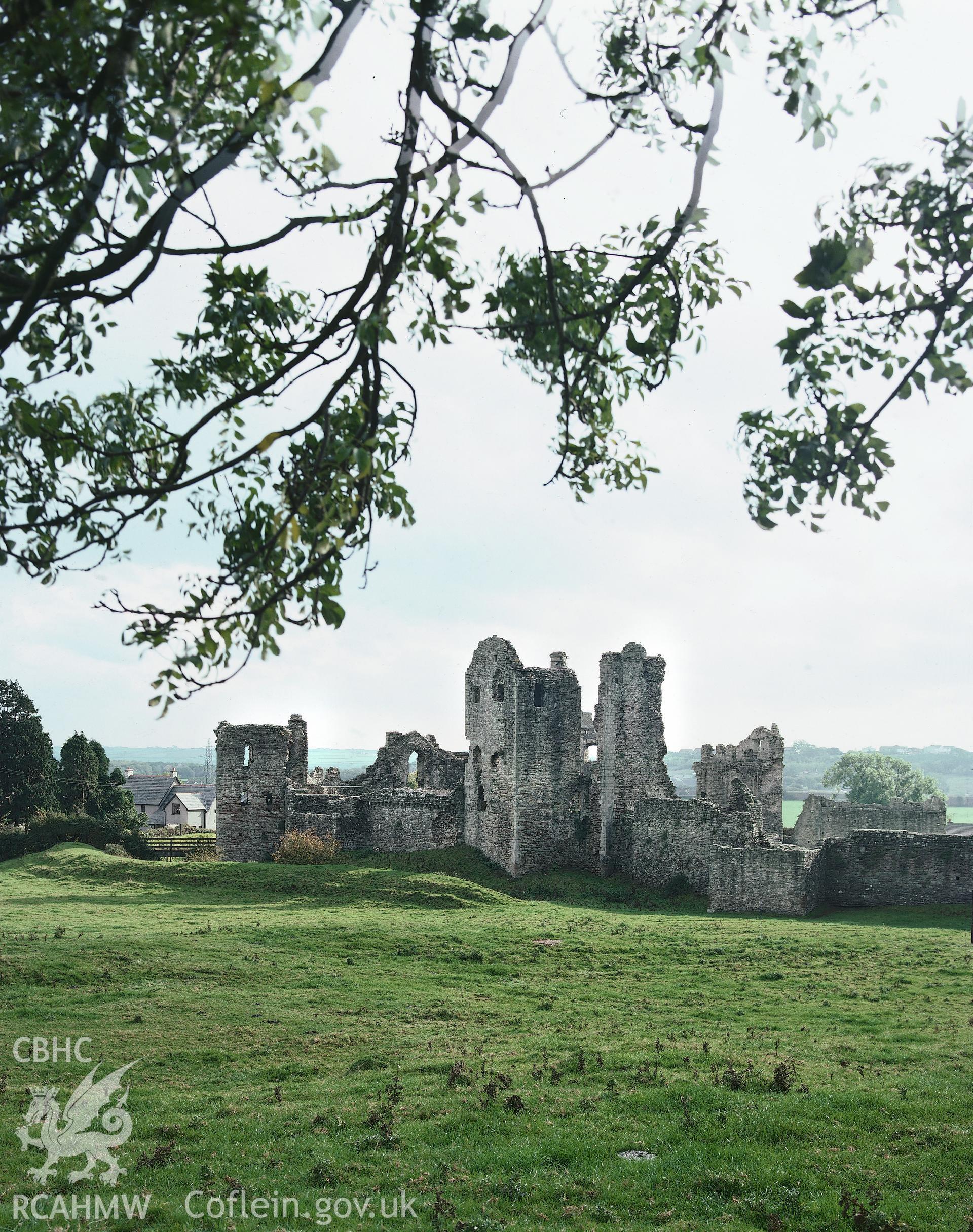 RCAHMW colour transparency showing Coity Castle.