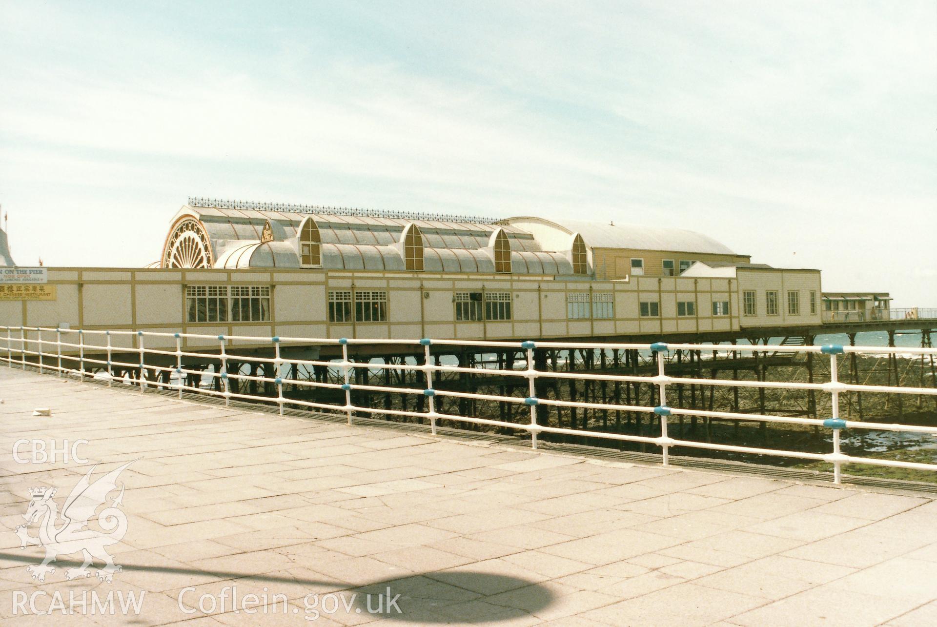 Cadw colour photo of Aberystwyth Pier and Pavilion. No negative held.