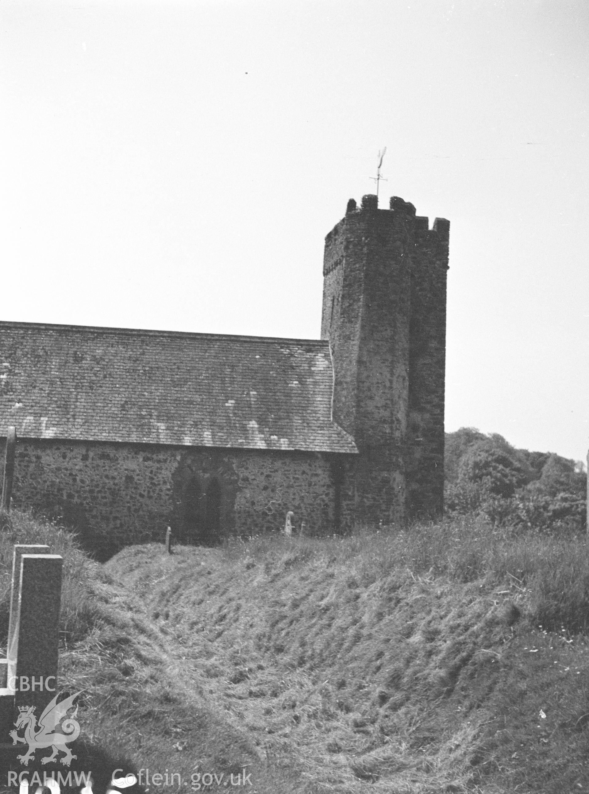 Exterior view of Camrose Church taken by E.M. Gardner.