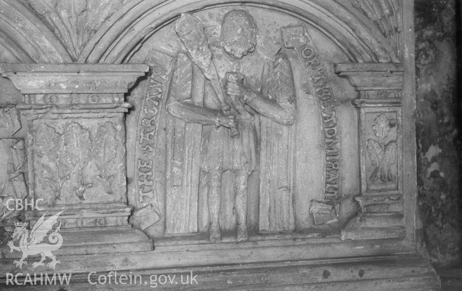 View of the David Lewis Tomb, Abergavenny taken by Mrs Cox.