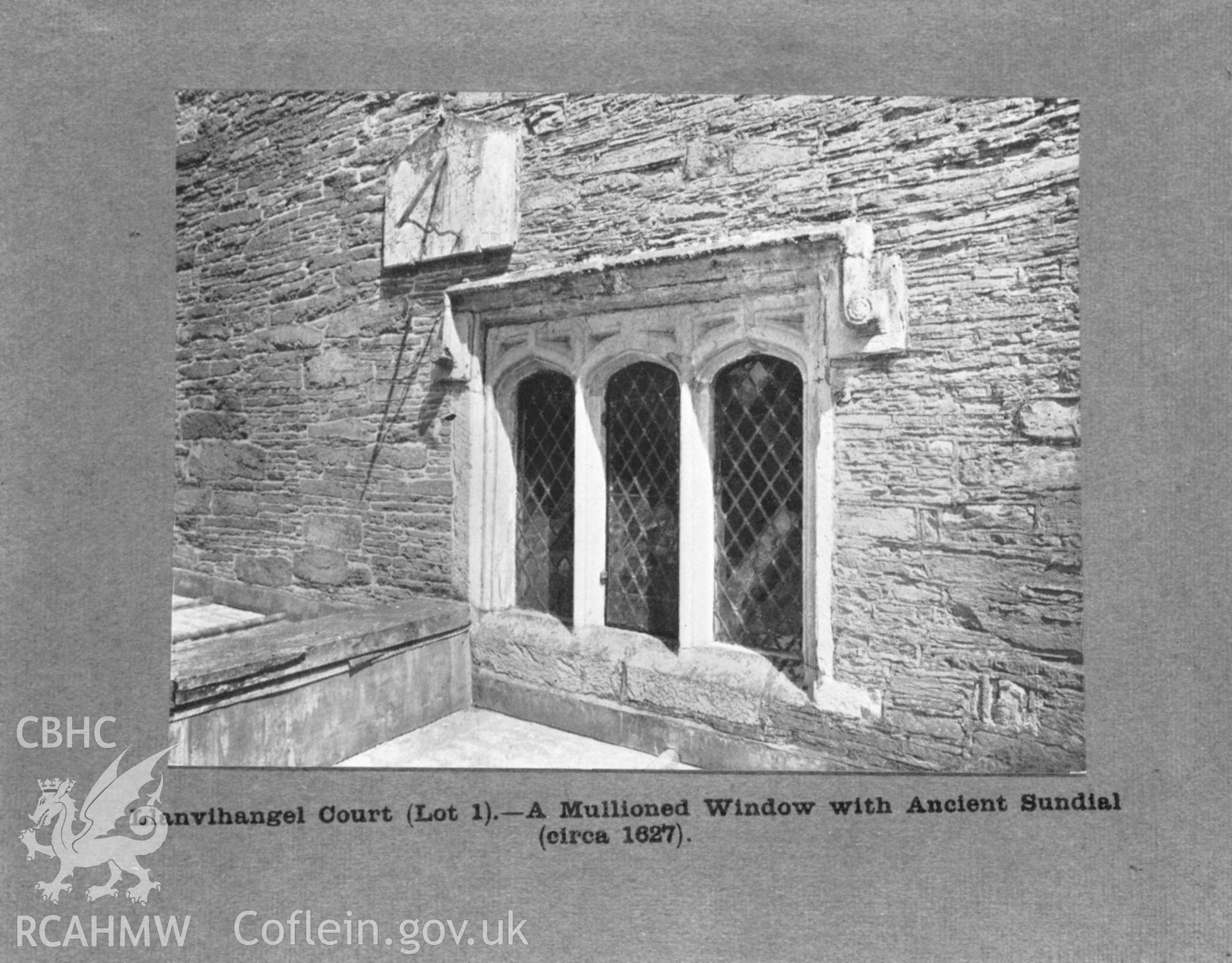 Black and white acetate negative showing a page from undated estate sales particulars.