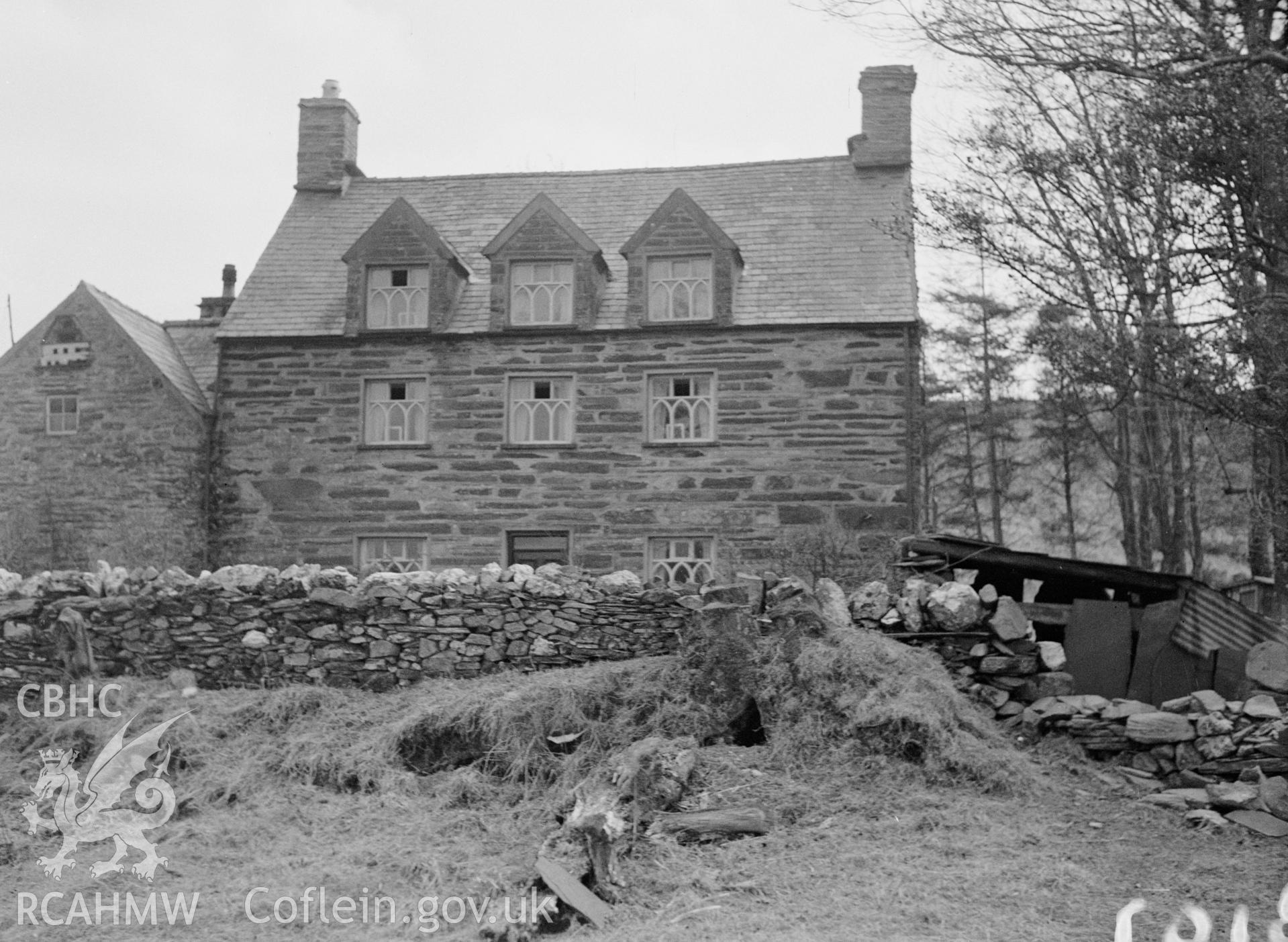 Cynfal-fawr, Maentwrog; one black and white photograph produced by E. Gardner, 1952