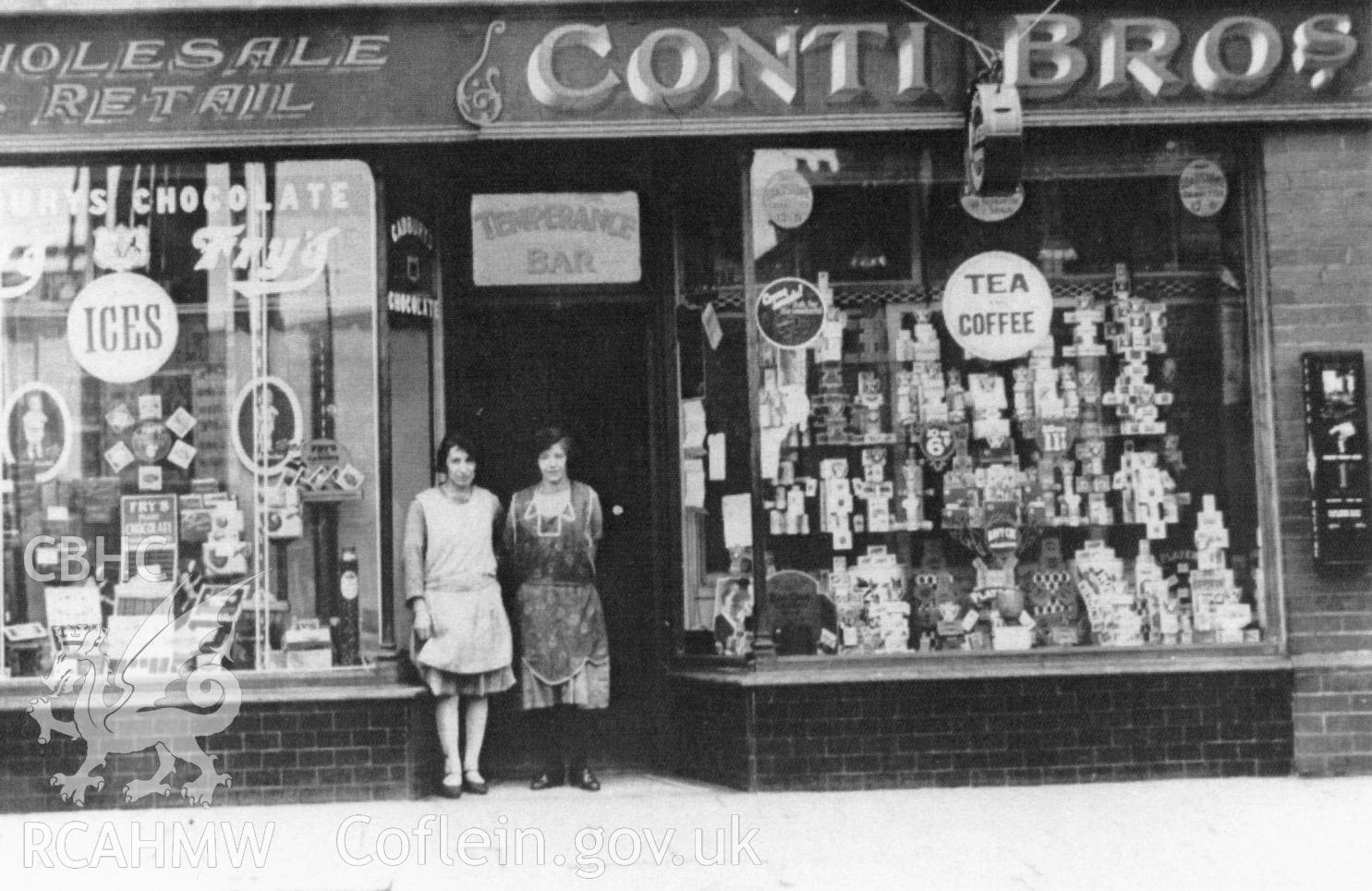 Mr Jack and Mr Alf Conti's wives were both Welsh and helped out in the cafes but the men always made the ice-cream.