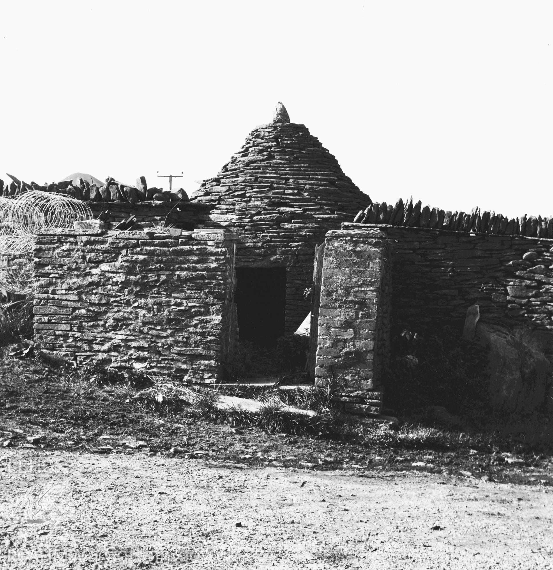 Pigsty at Pen-cae-drain, Gelligaer; one black and white photograph produced by RCAHMW 1964