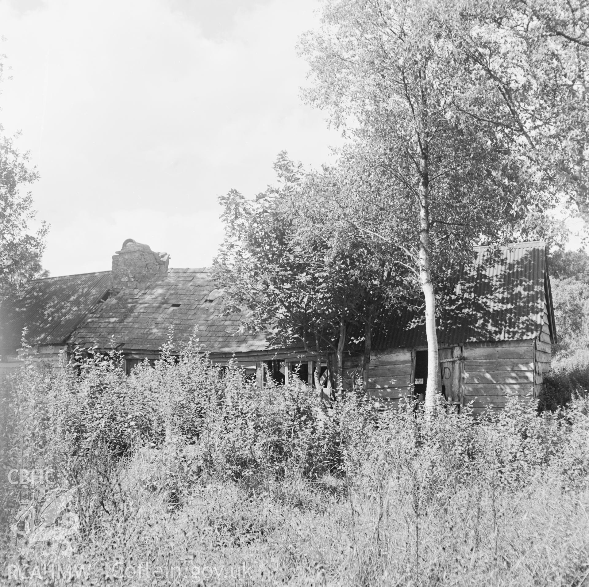 Bodkin Hall, Llanfihangel Helygen; brief description, sketch plan and one black and white photograph produced by Richard Suggett and Harry Brooksby, 1990