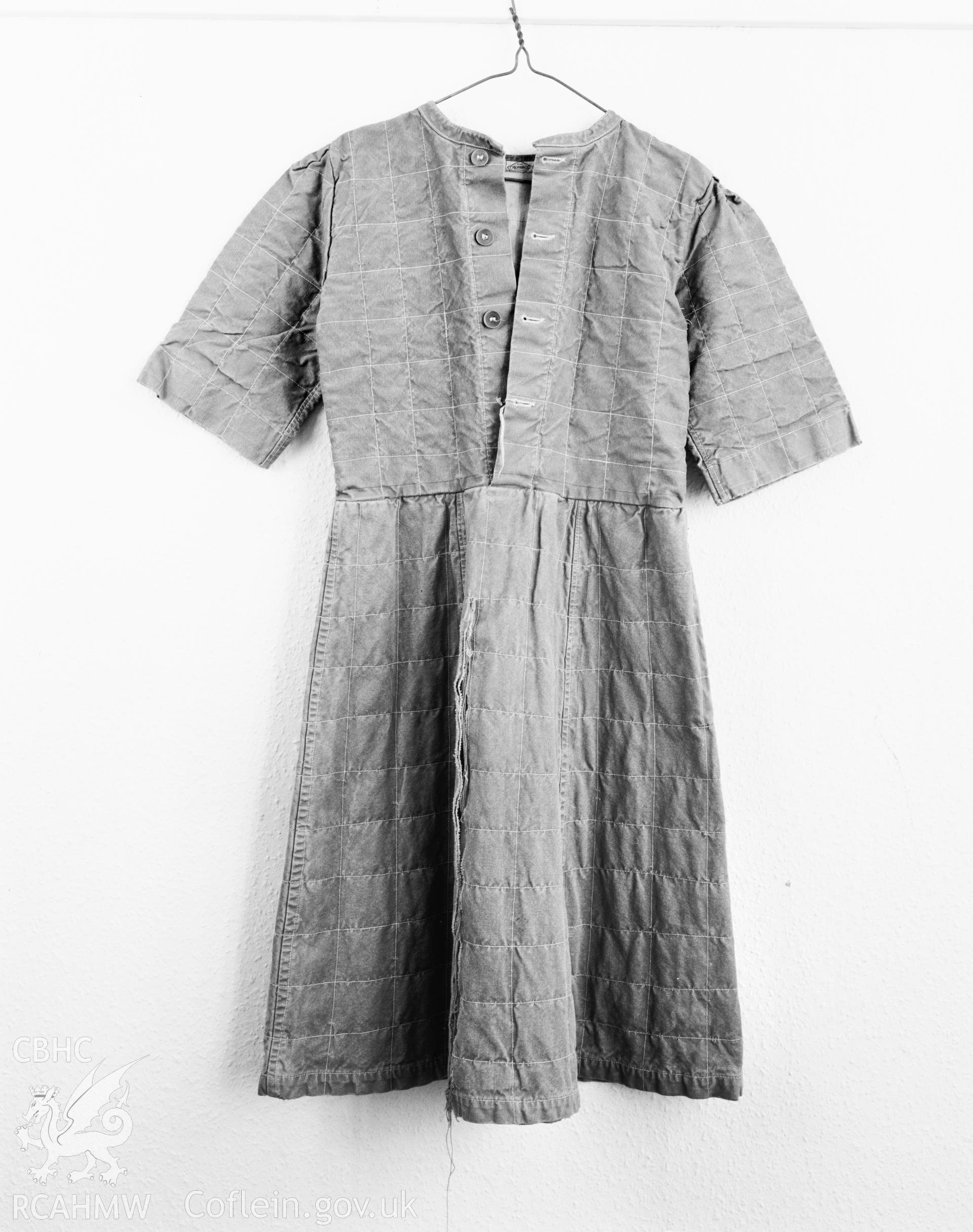 Untearable 'tick' dress (hospital museum)