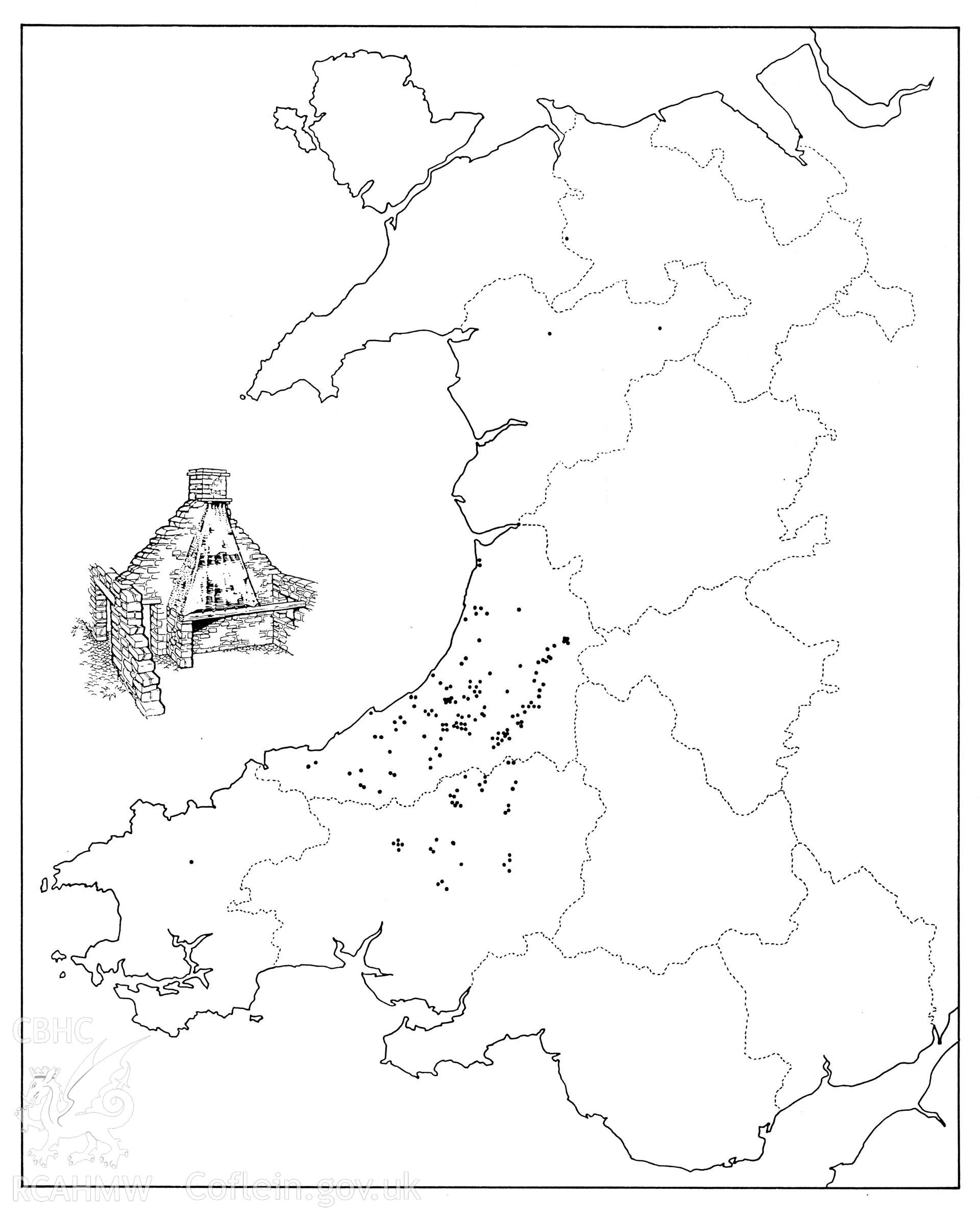 Volume 3, Figure 55: Photocopy of a map showing 'Wickerwork firehoods'.