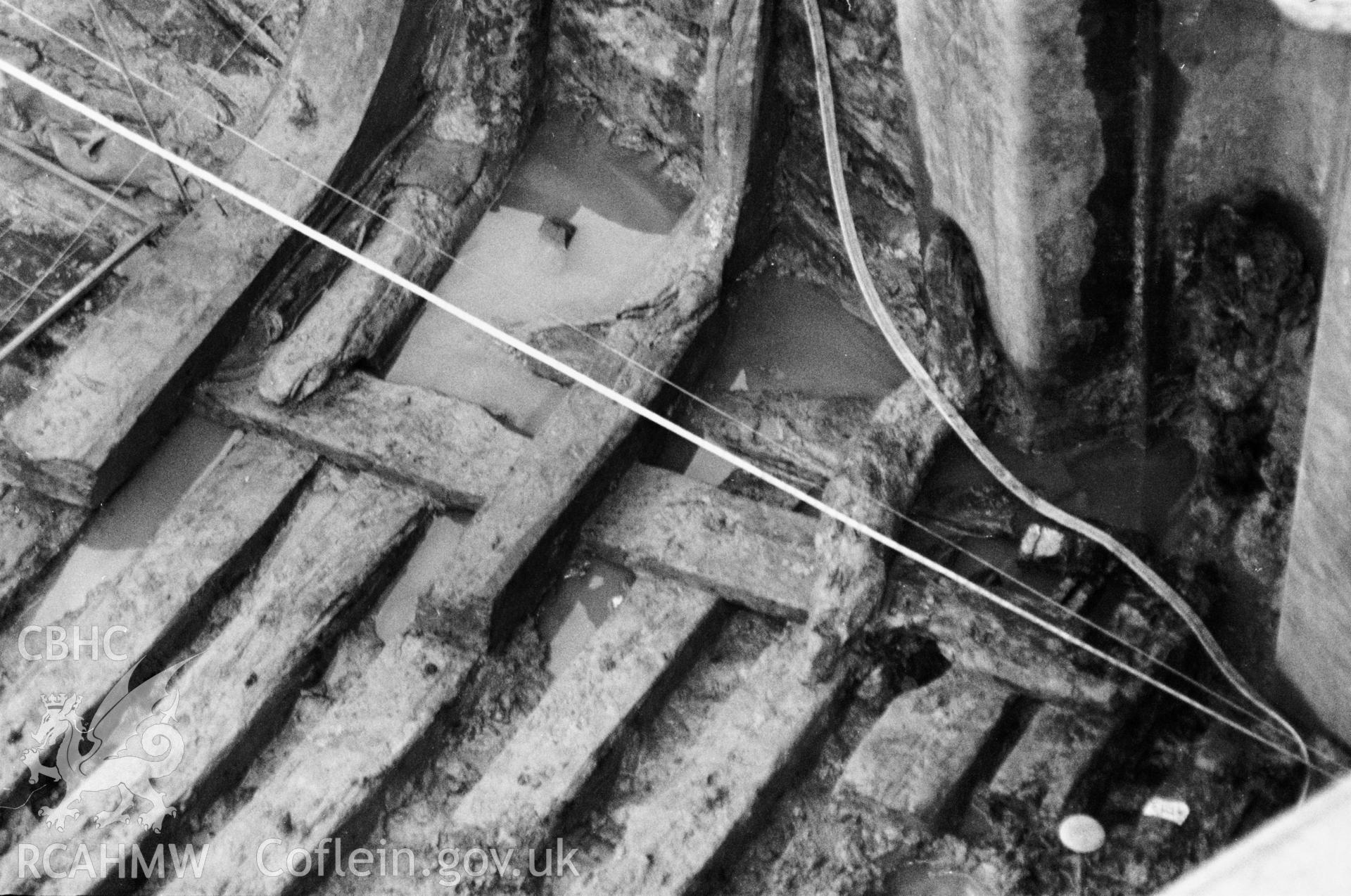 Excavation - detail of framing timbers, stern.