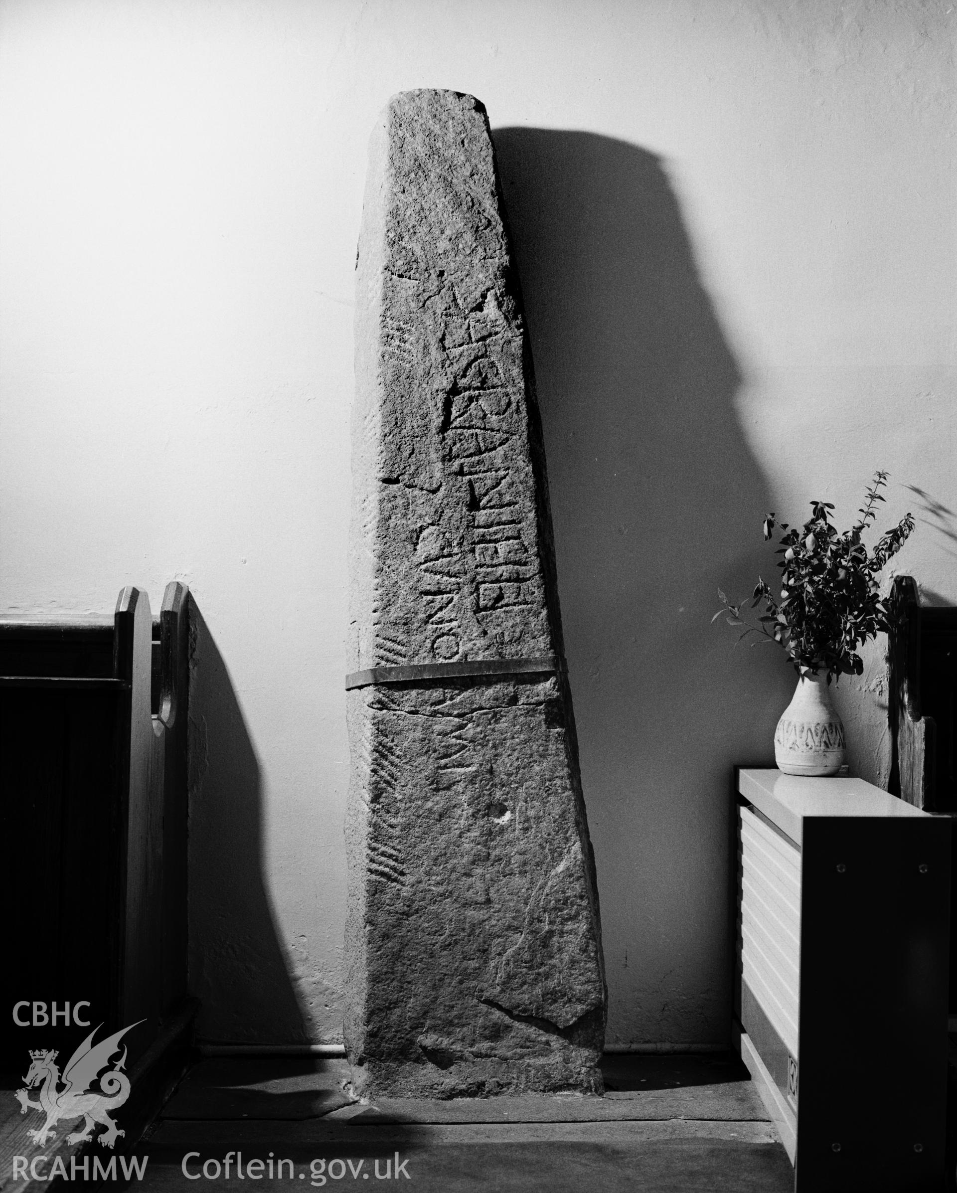 View of Early Christian Monument at St. Dogmael's Church.