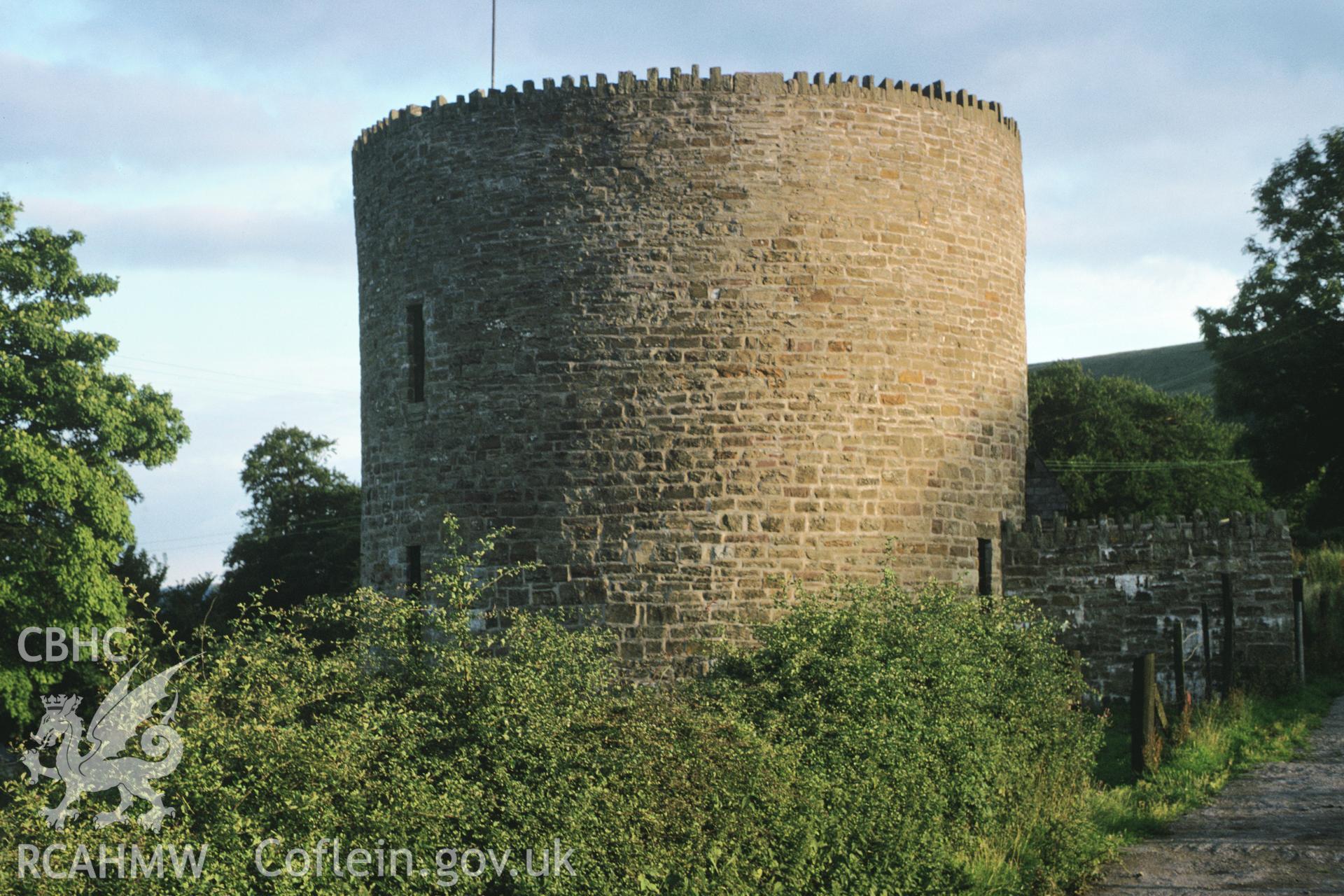 Roundhouse Farm, Nantyglo; colour slide showing view of tower, taken by Peter Wakelin, 1994.