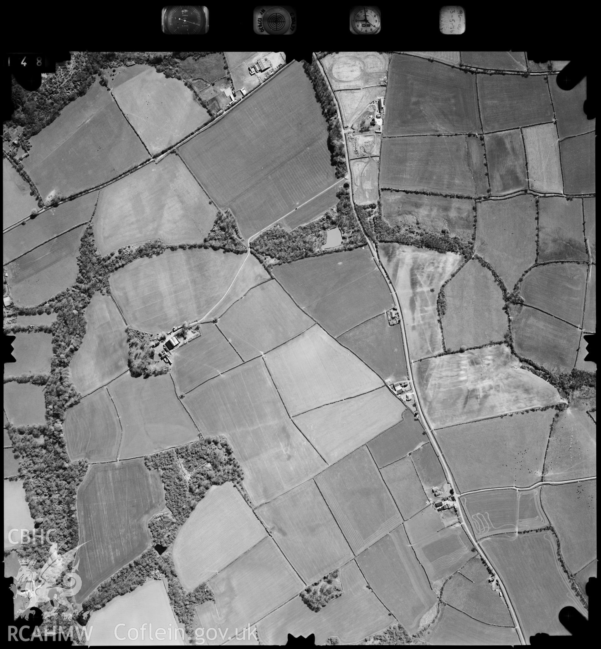 Digitized copy of an aerial photograph showing Martletwy area, taken by Ordnance Survey, 1996