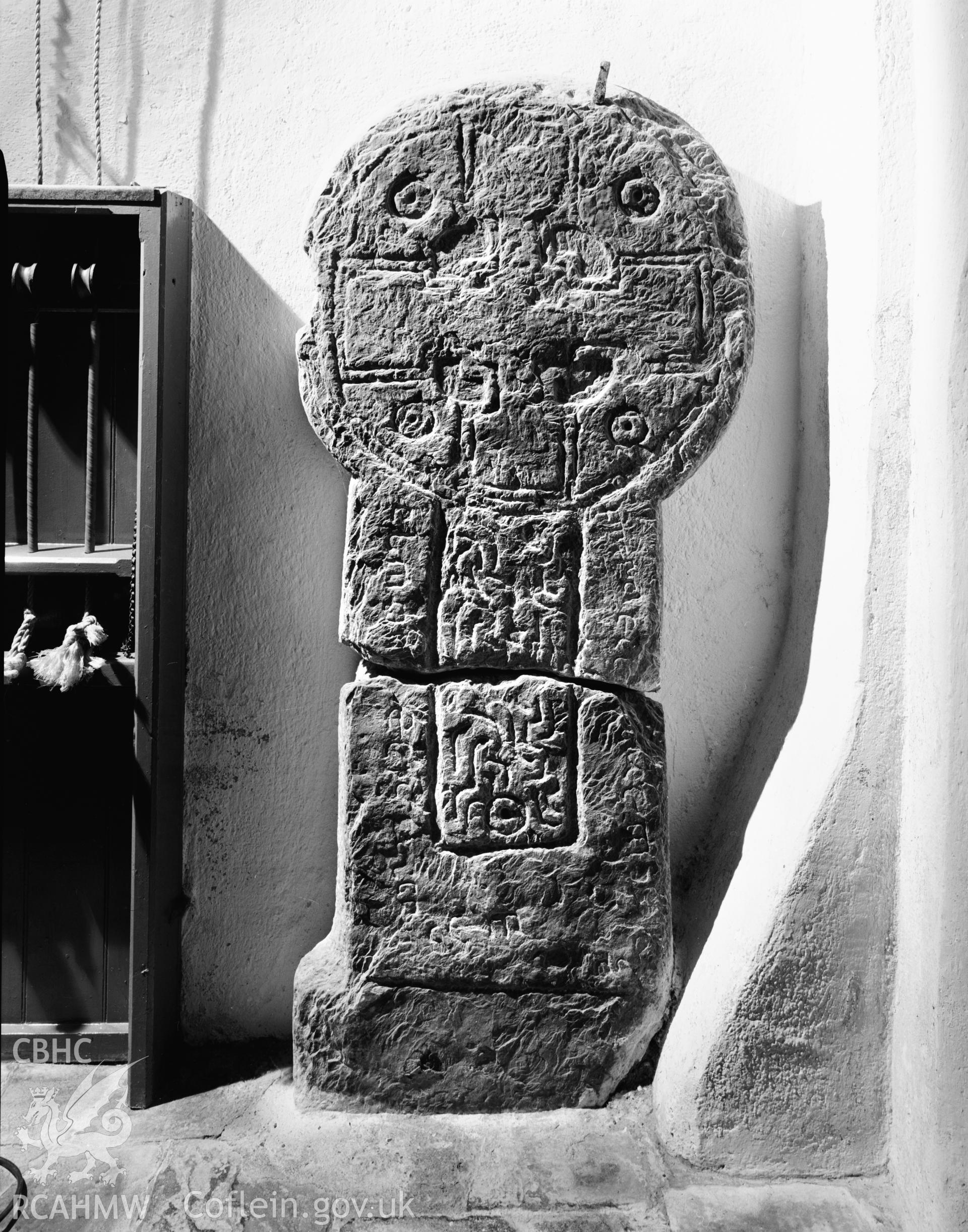 Detail of the inscribed stone in the church