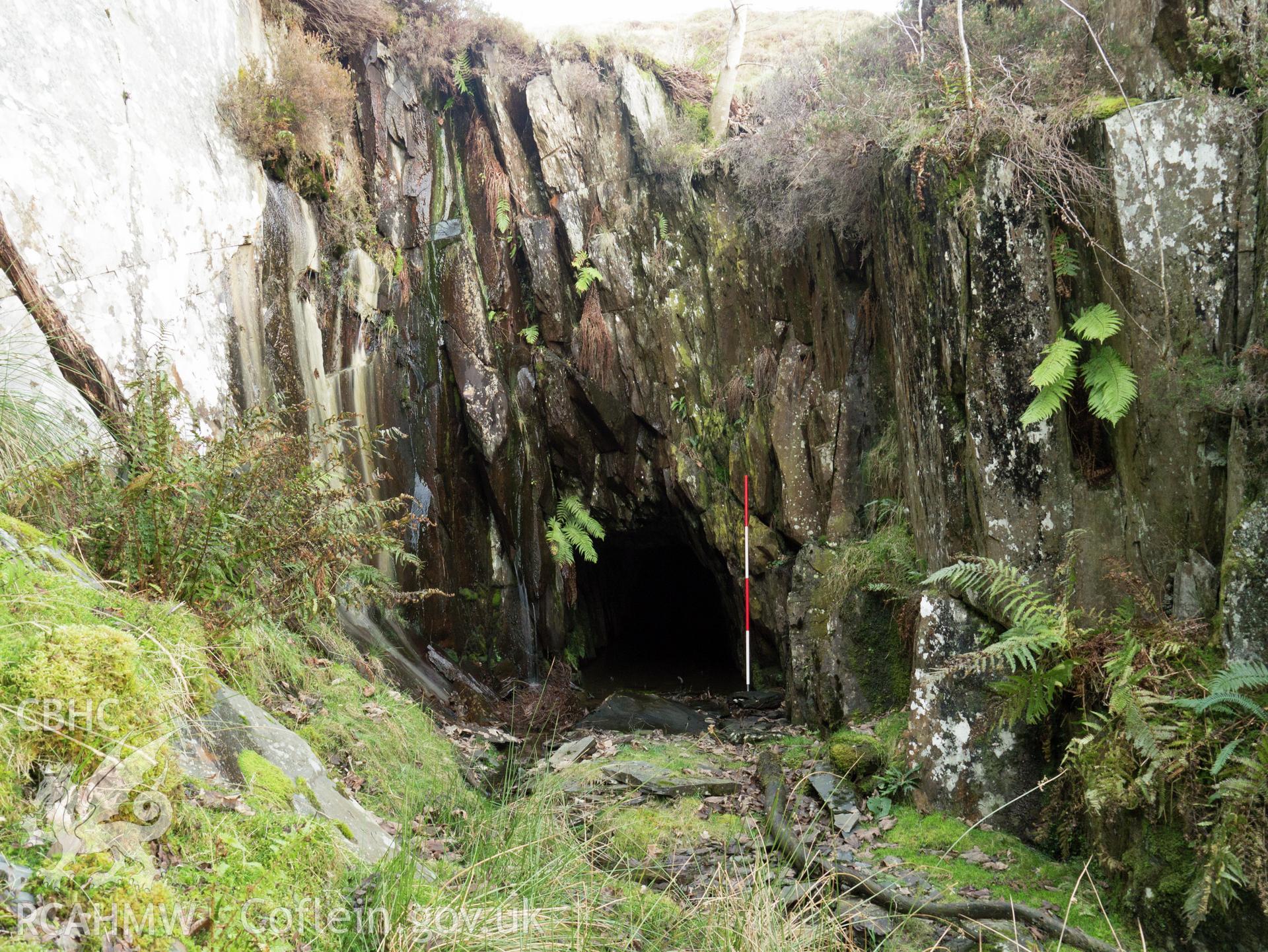 view looking N to mine entrance.