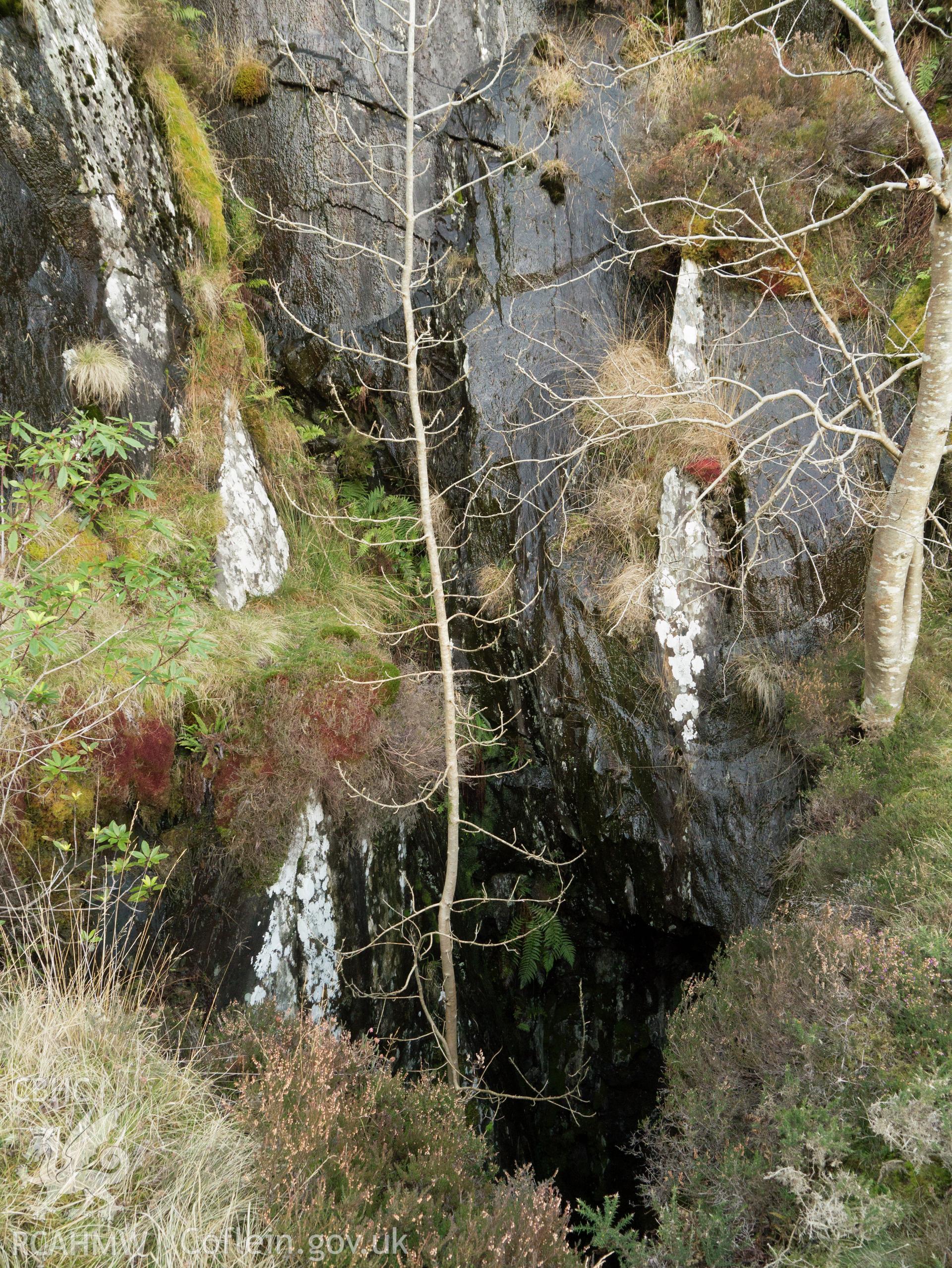 view looking E into deep pit.