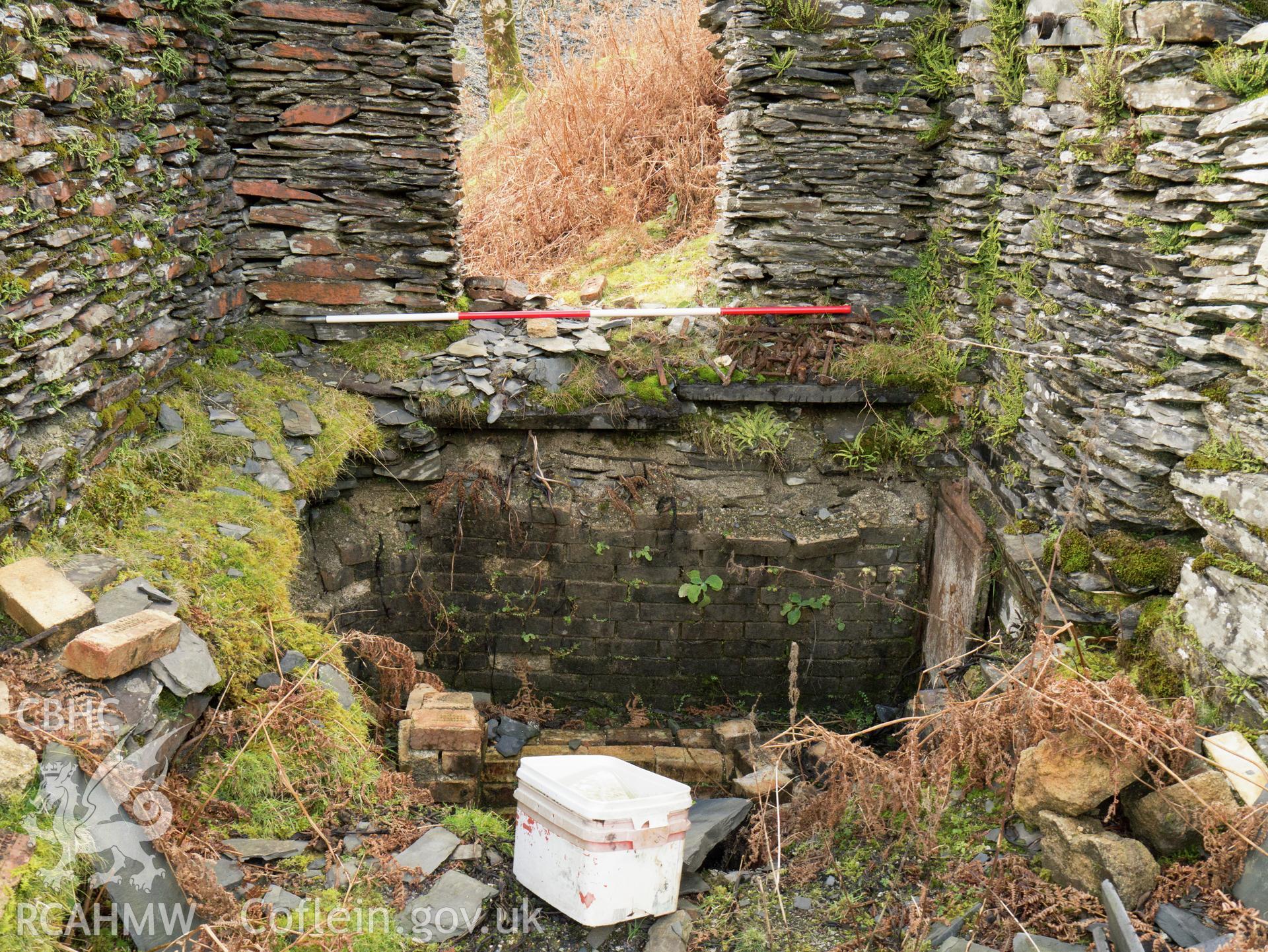 view looking W to ash pit.