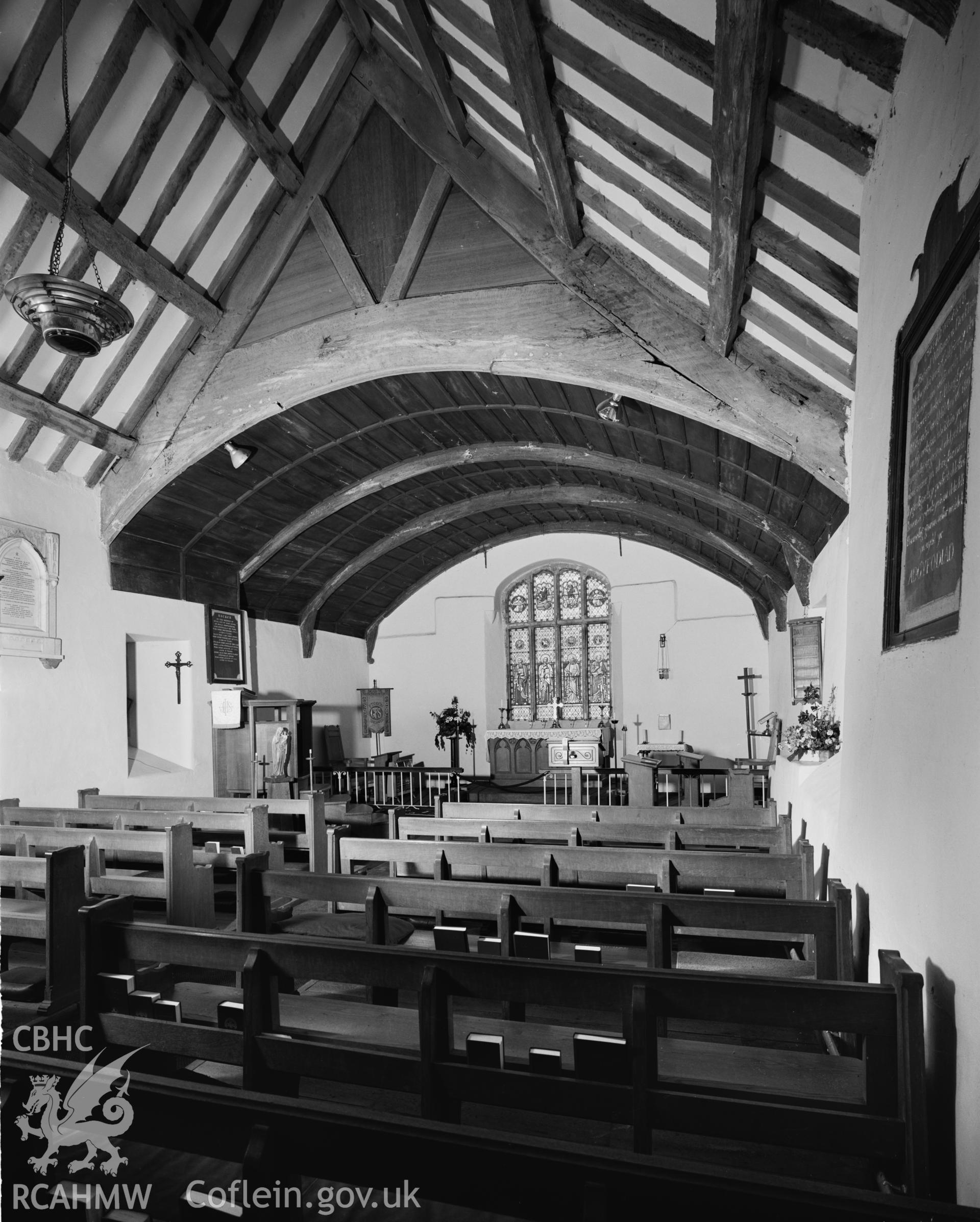 Interior, view from chancel to nave