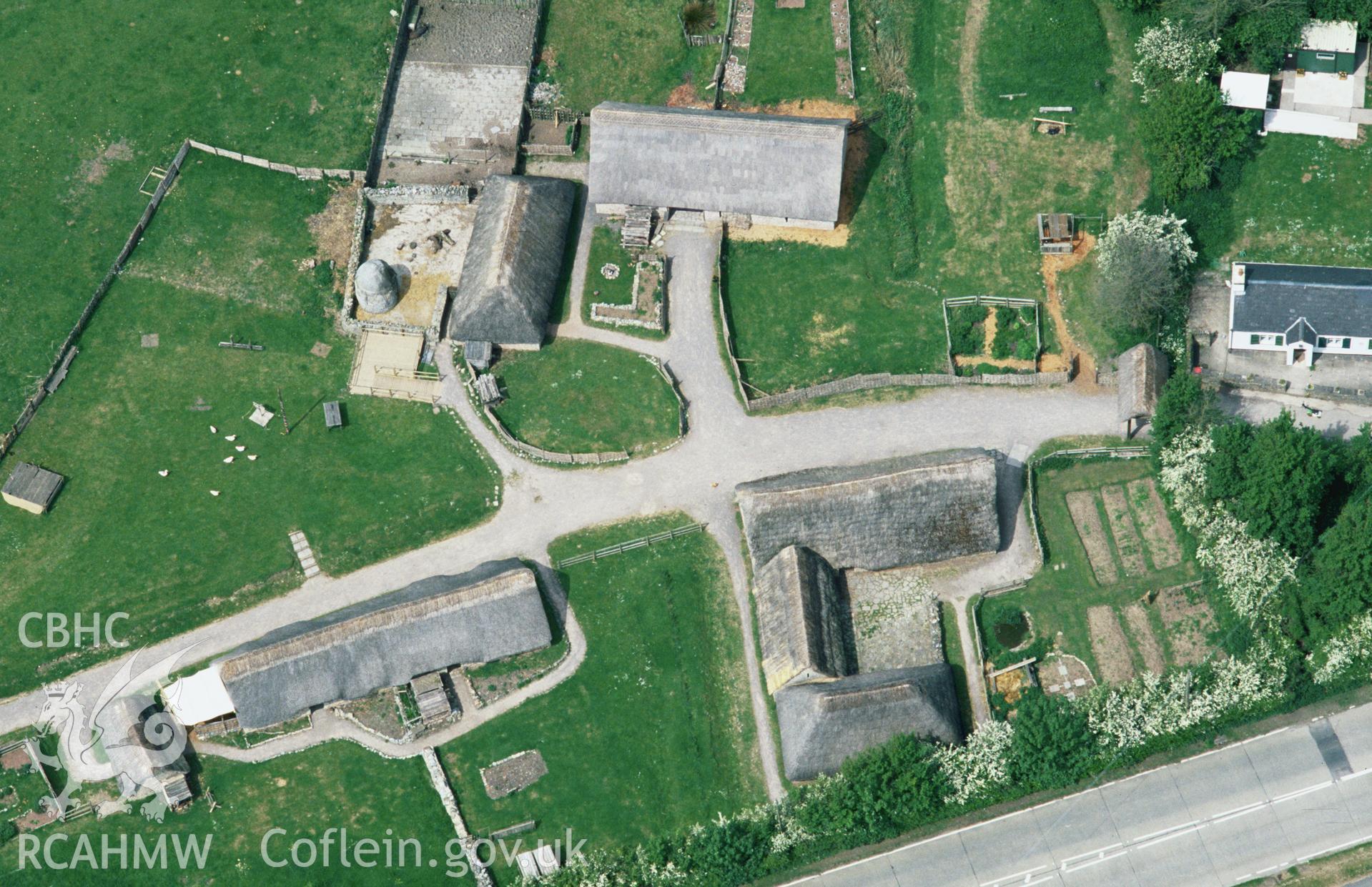 RCAHMW colour oblique aerial photograph of Cosmeston, deserted medieval village. Taken by Toby Driver on 16/05/2002