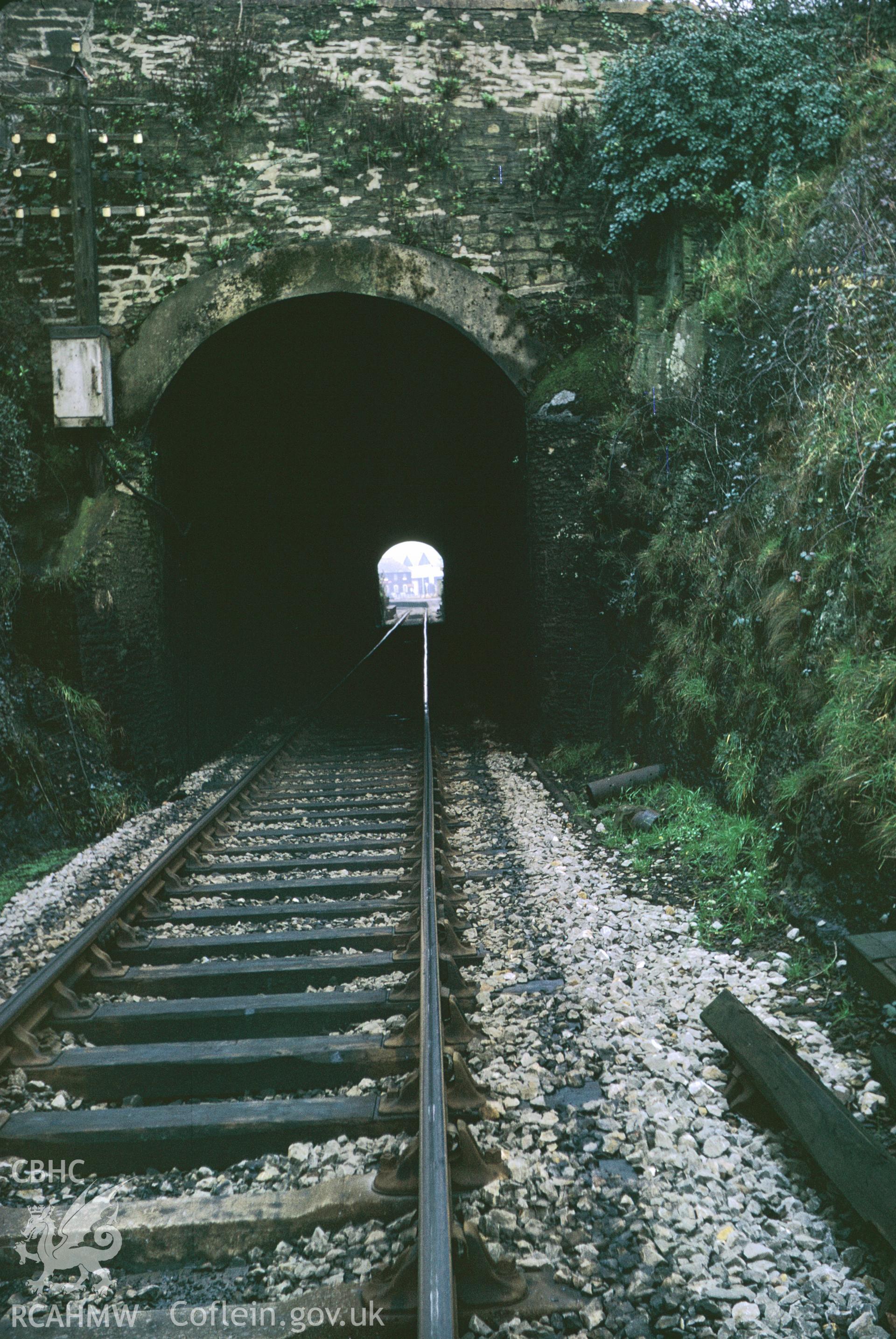 35mm slide showing Pontardulais Railway Tunnel (from south-west) Carmarthenshire, by Dylan Roberts.