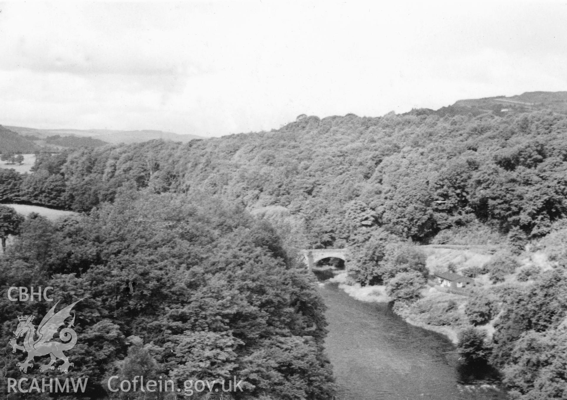 Llangollen Canal; digitized copy of a circa 1940 black and white photograph taken from a photo album loaned for copying by Anne Eastham.