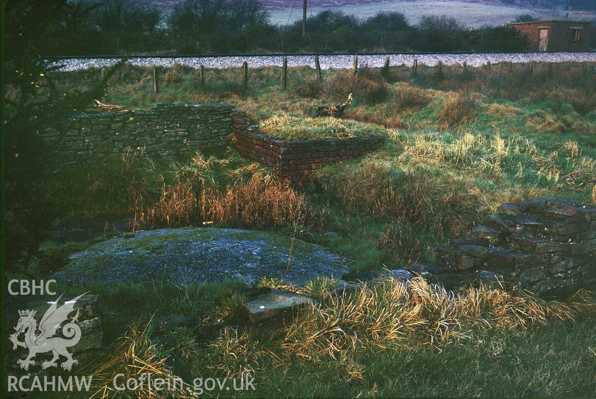 35mm slide showing Ffosfach Pit, near Bynea, Carmarthenshire, by Dylan Roberts.