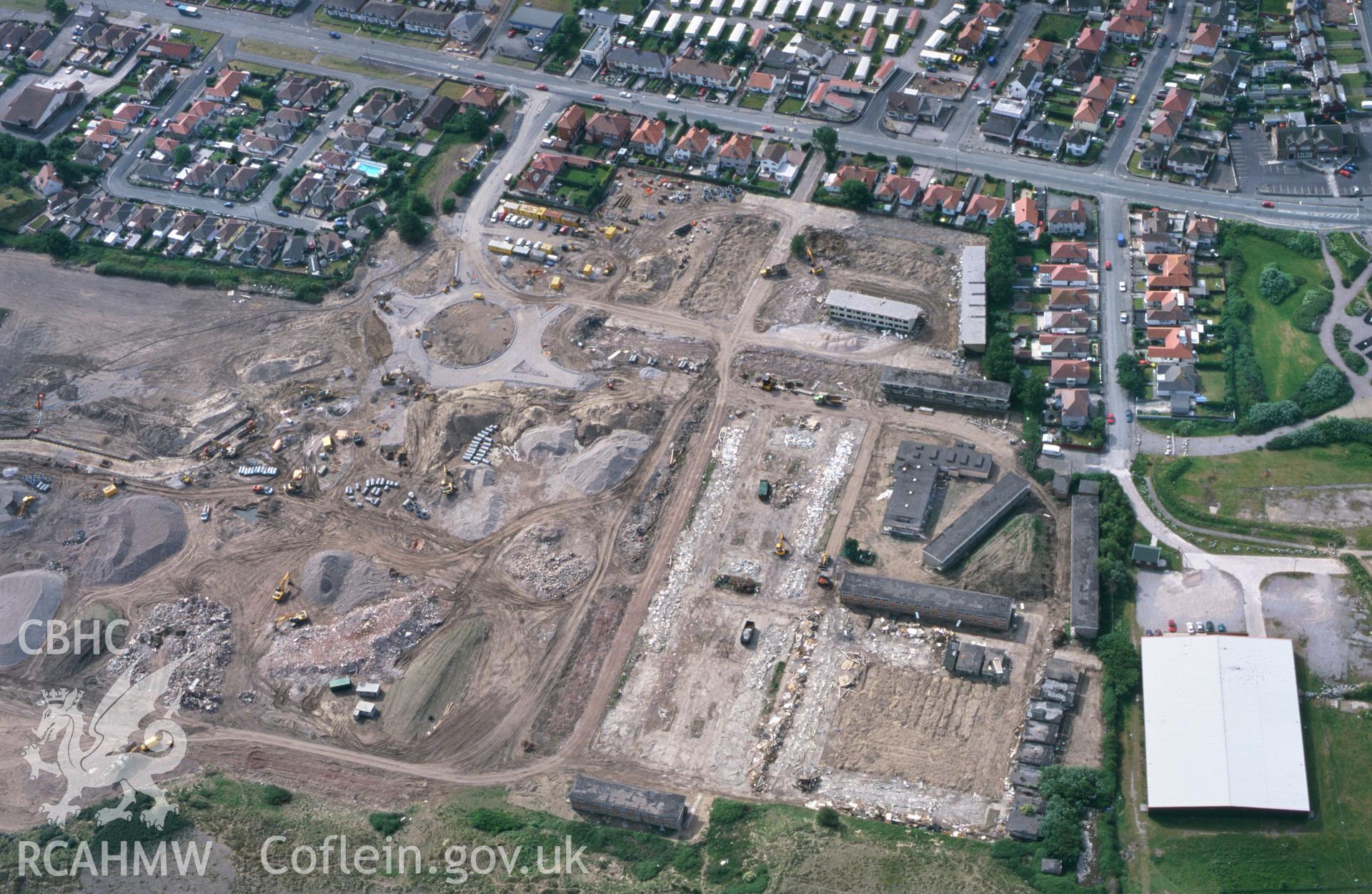 Slide of RCAHMW colour oblique aerial photograph of Prestatyn Holiday Camp taken by T.G. Driver, 2001.