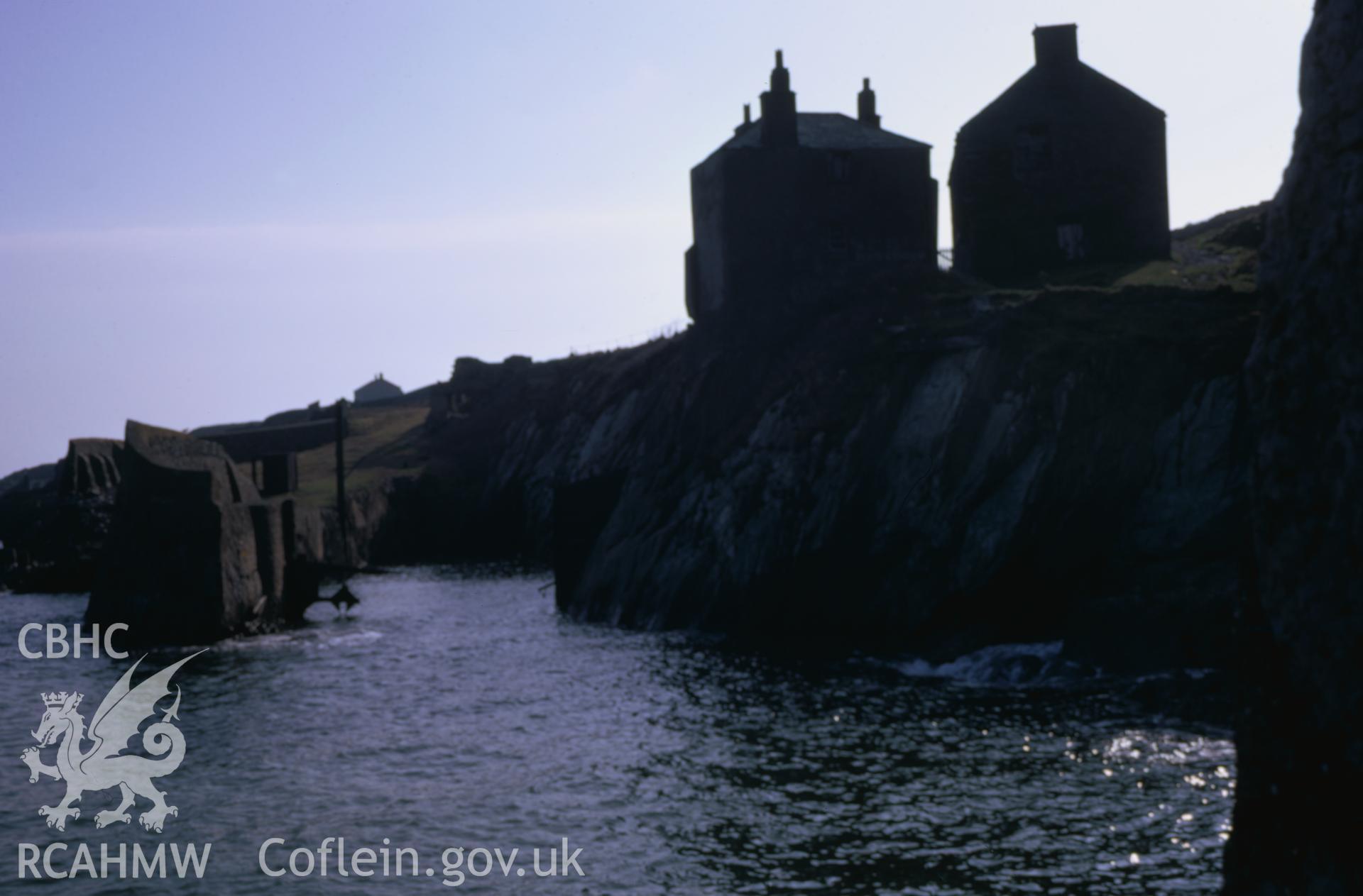 35mm colour slide showing the Dry Dock at Amlwch Harbour, Anglesey by Dylan Roberts.