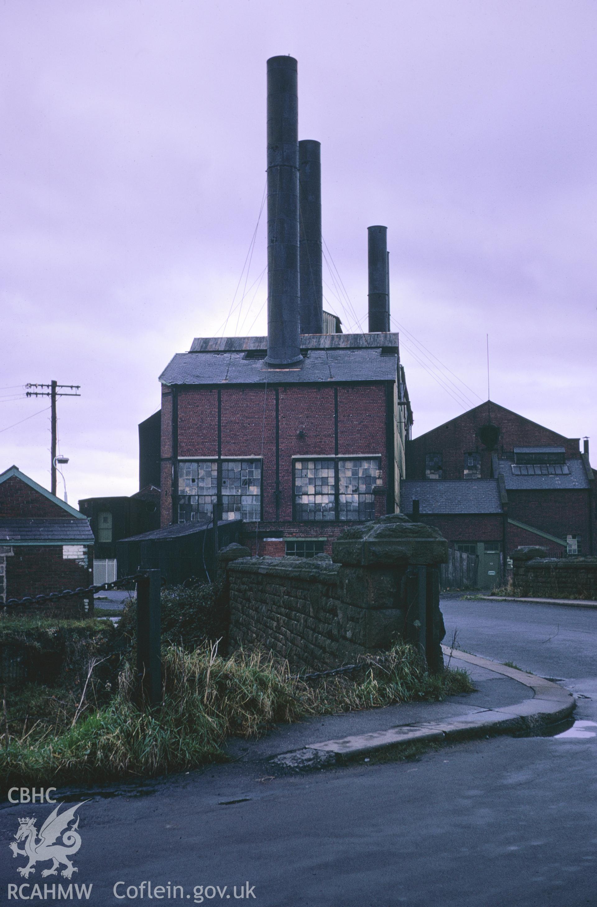 35mm colour slide of Llanelli Power Station, Llanelli, Carmarthenshire, by Dylan Roberts.