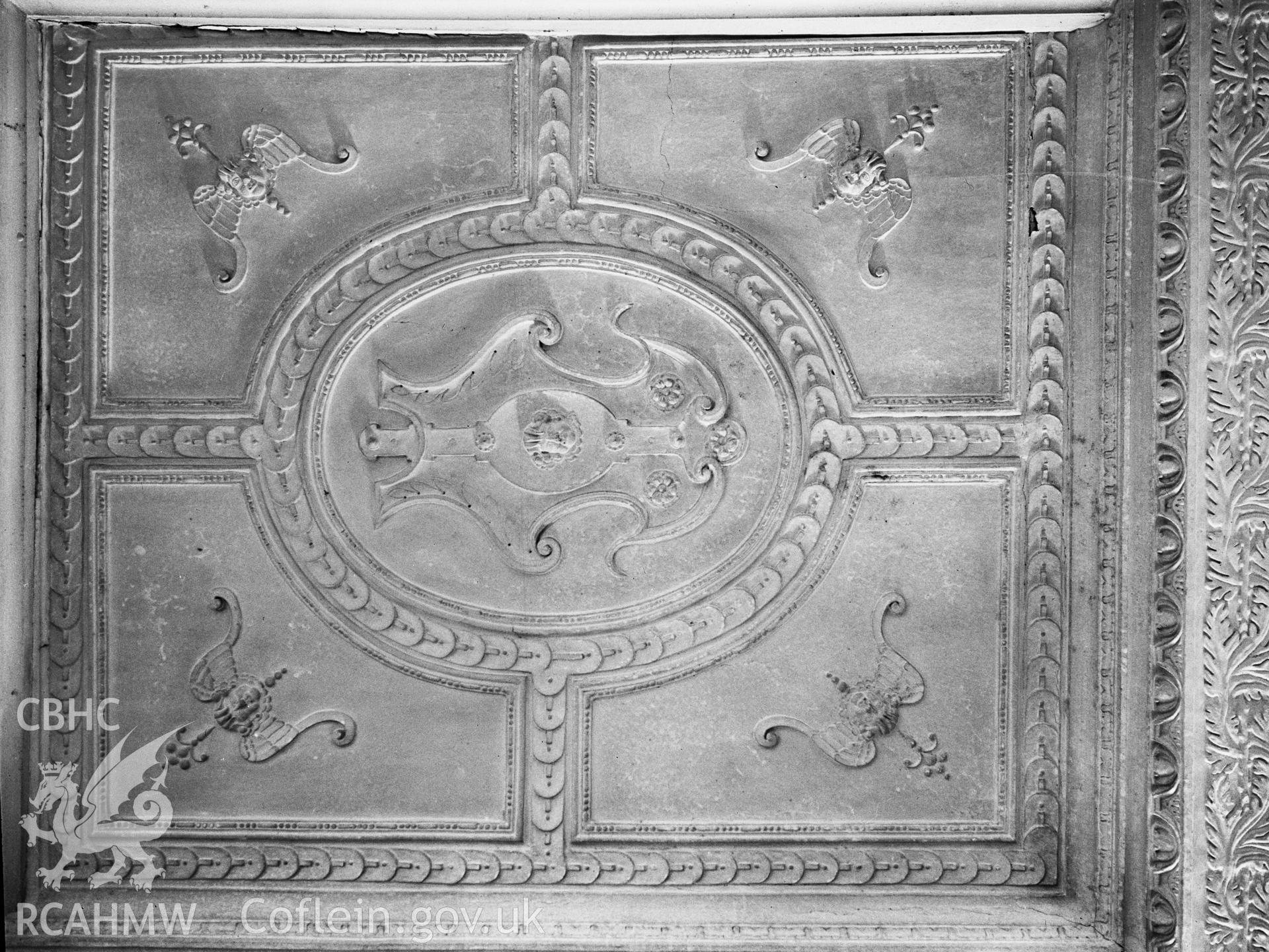 Interior view showing ceiling in room adjacent to the ballroom
