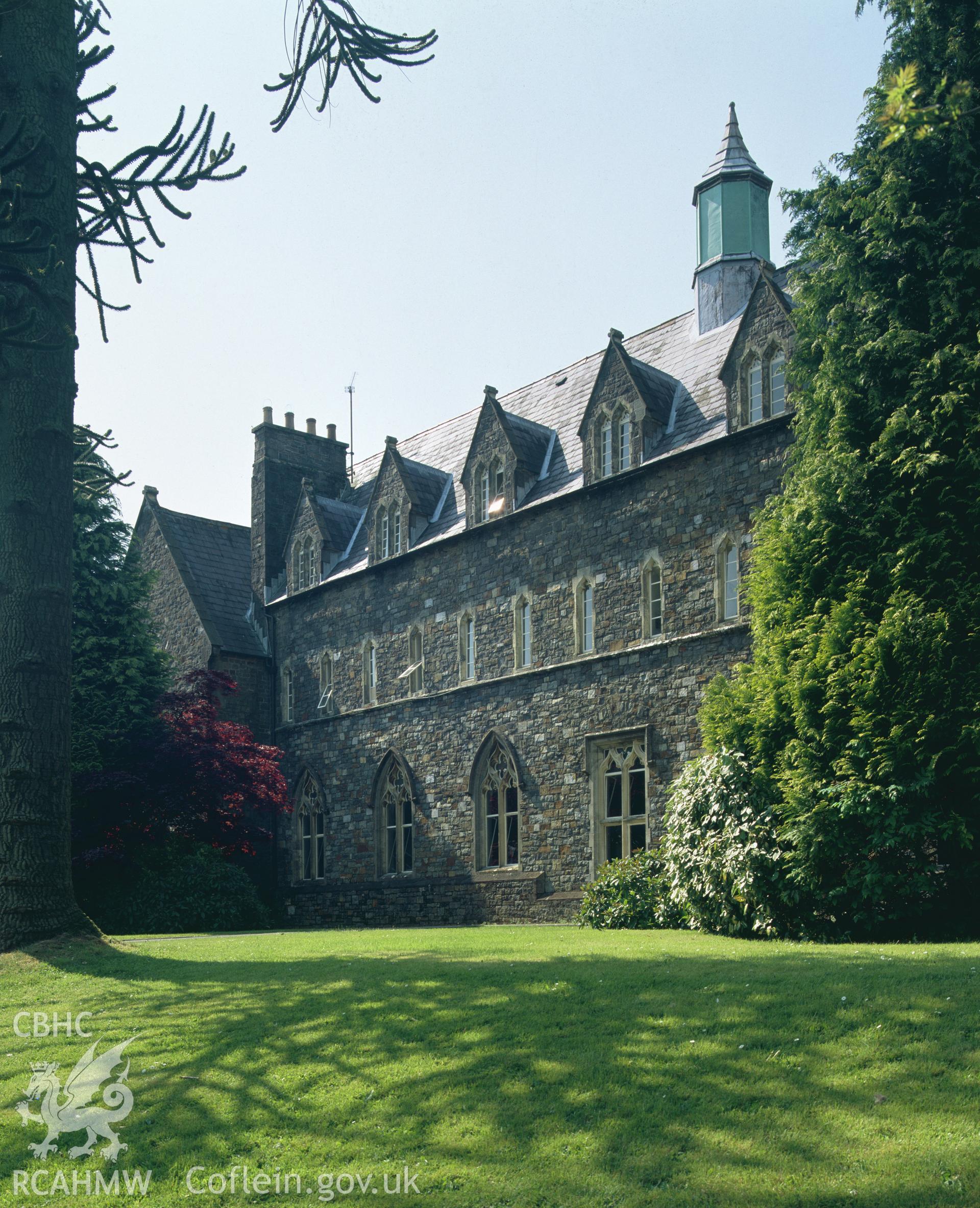 Colour transparency showing Trinity College, Carmarthen, produced by Iain Wright, June 2004
