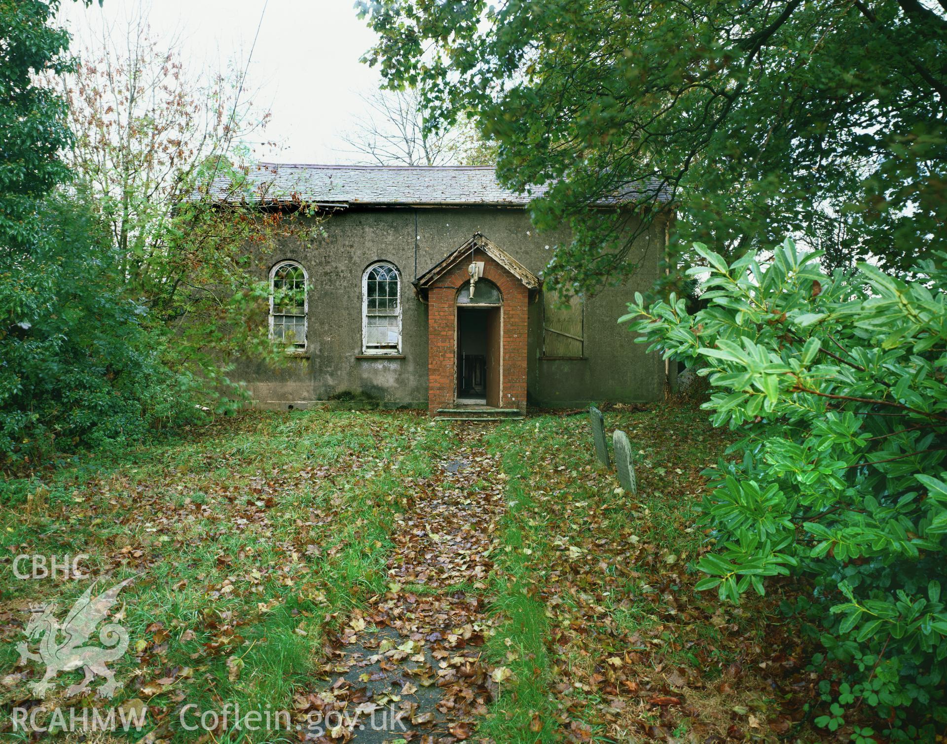 RCAHMW colour transparency showing Dreen Hill Chapel, Tiers Cross  taken by I.N. Wright, 2003